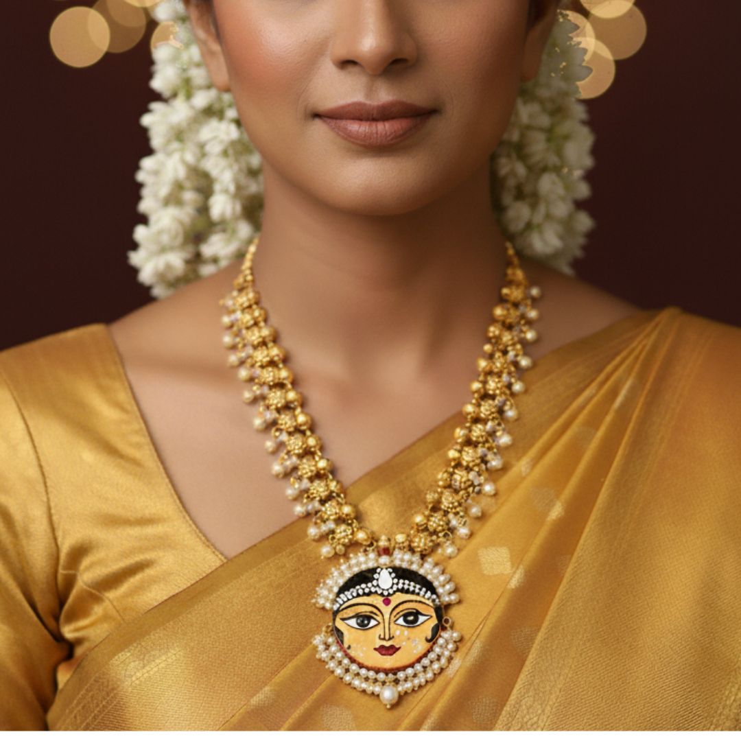 Dulhan Multi Color Hand Painted Drop (Necklace) HP - NP - KHOJ.CITY