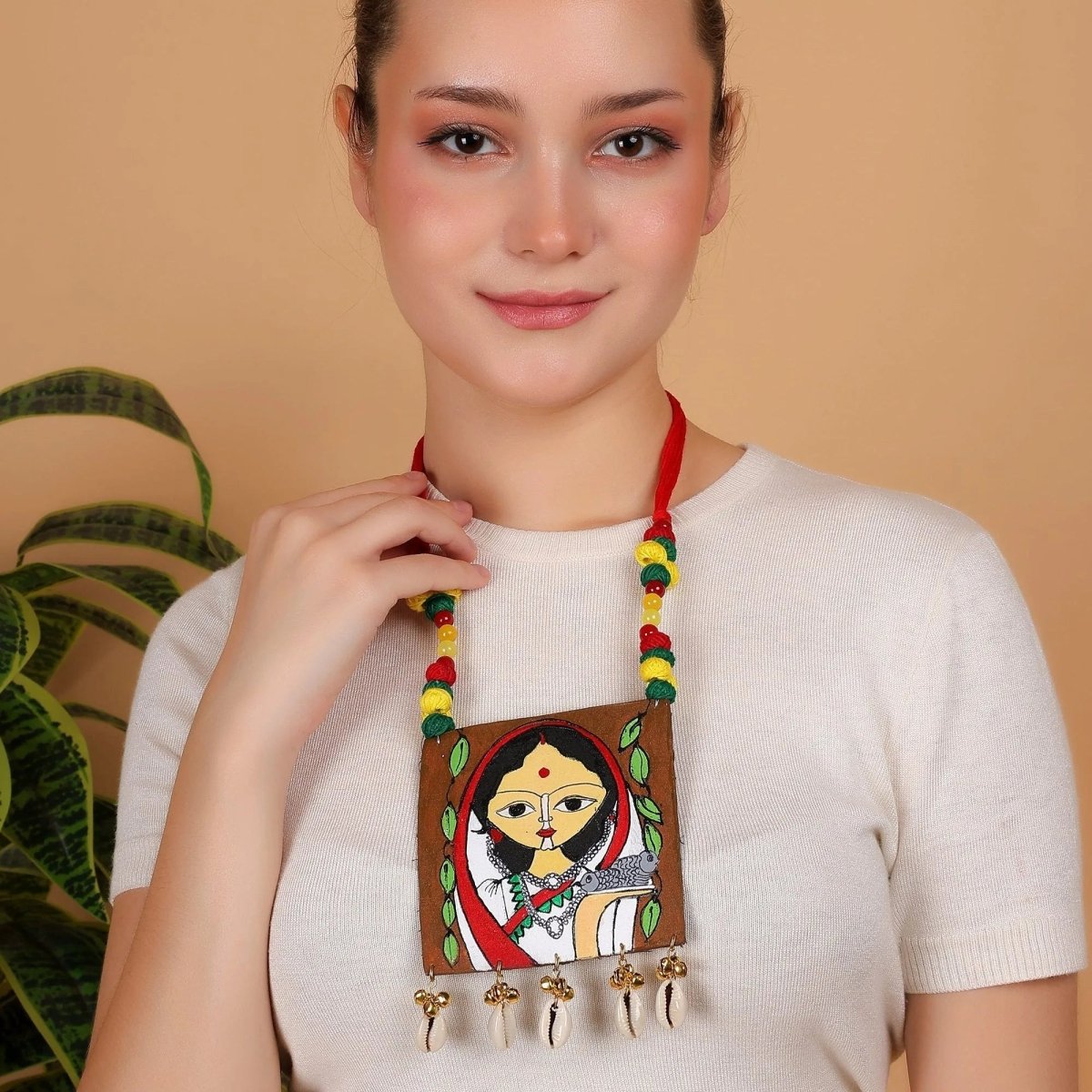Eclectic Classic Multi Color Hand Painted (Necklace) HP - NP - 037 - KHOJ.CITY