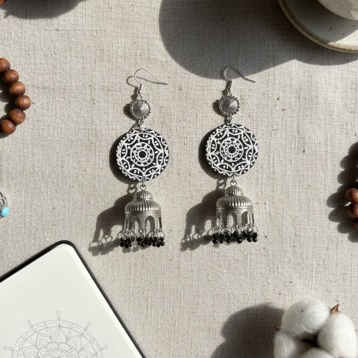 Serene Multi Color Hand Painted Drop (Earrings) HP-ER