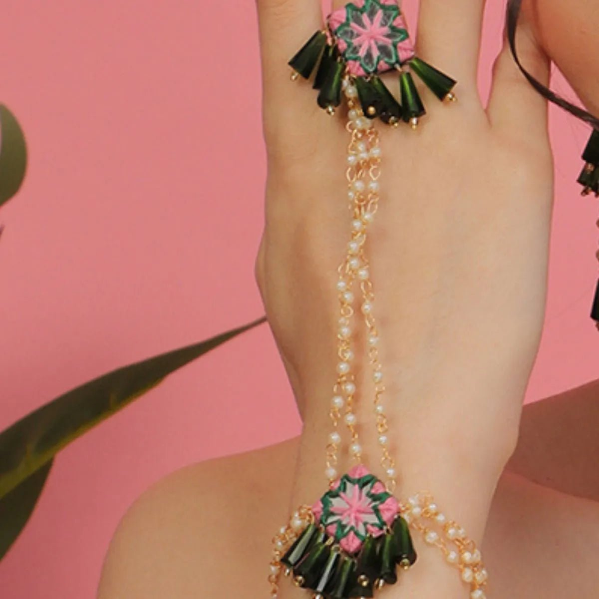 Ekaa Kalaratri Mirror Traditional Multi Color Handmade (Haathphool) - KHOJ.CITY