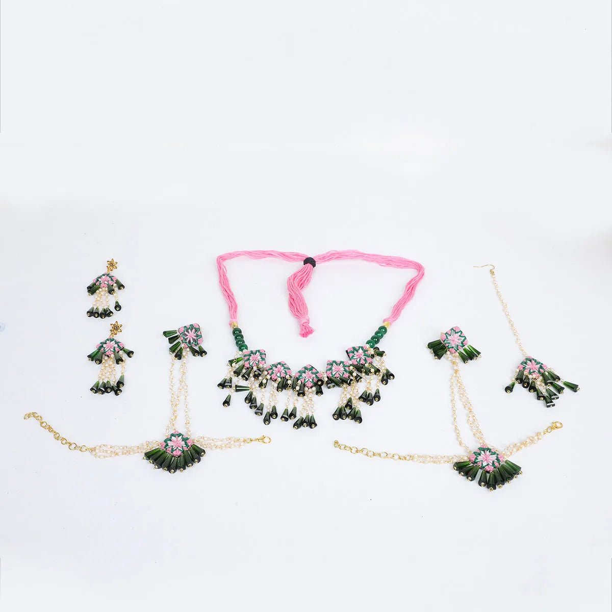 Ekaa Kalaratri Mirror Traditional Multi Color Handmade (Shaadi set) - KHOJ.CITY