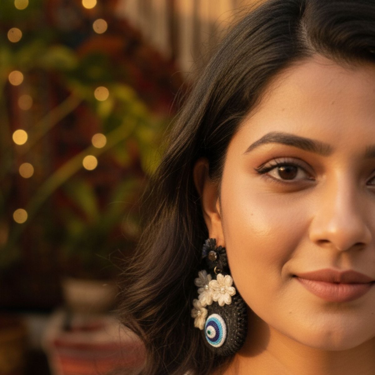 Envy Multi Color Hand Painted Drop (Earrings) HP - ER - KHOJ.CITY