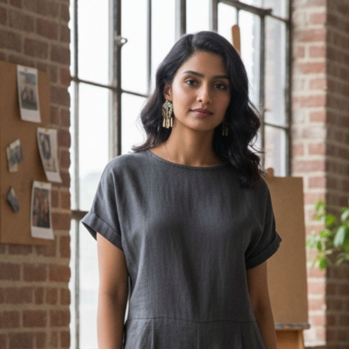 Gemma Multi Color Hand Painted Drop (Earrings) HP - ER - KHOJ.CITY