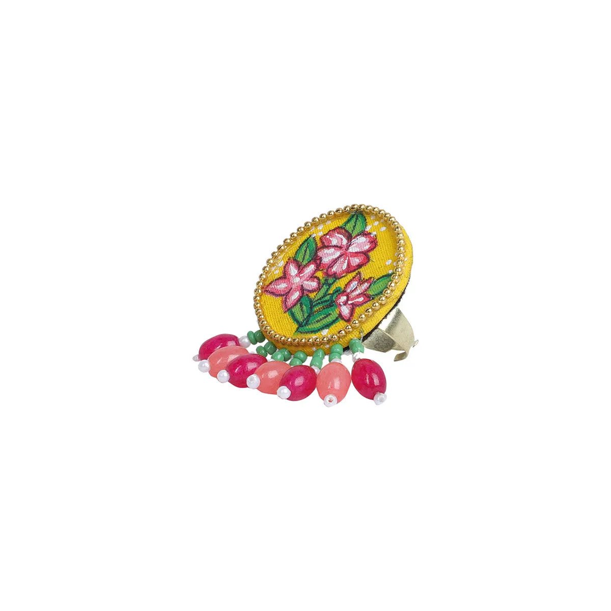 Gladiolus Traditional Yellow Handmade (Ring) HP - RG - KHOJ.CITY