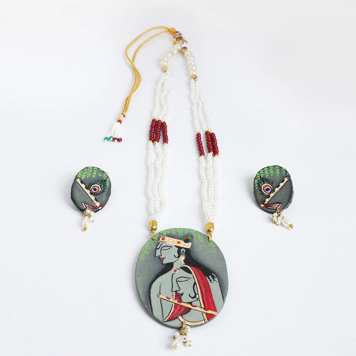 Gopi Brij Ke Kanha Traditional Multi Color Handmade (Necklace set) HP - NP - KHOJ.CITY