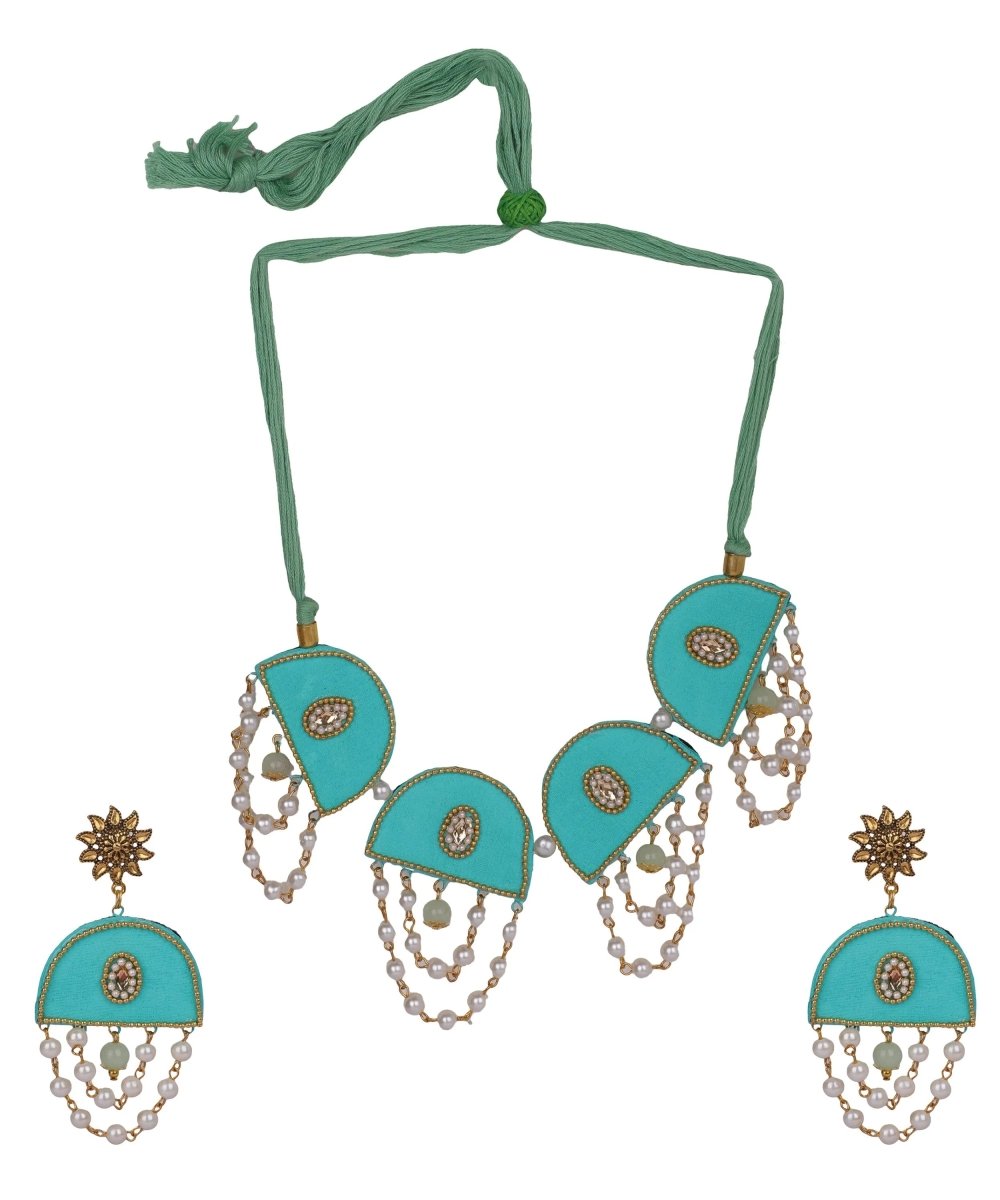 Green Dome Classic Multi Color Handmade (Choker Set) HM - NP - 188 - KHOJ.CITY