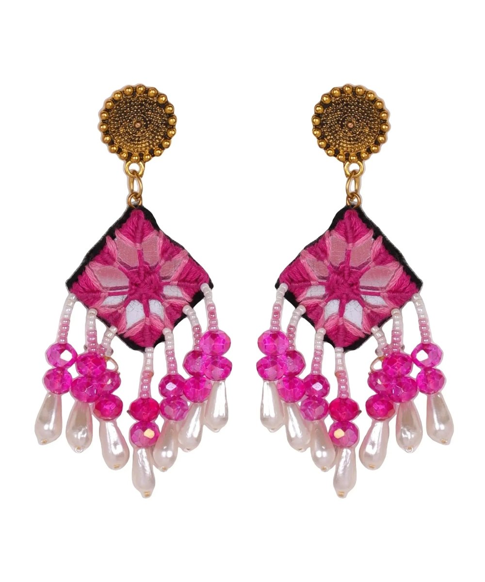 Harper Mirror Classic Multi Color Handmade Bridal Jewelry (Shaadi Set) - 005 - KHOJ.CITY