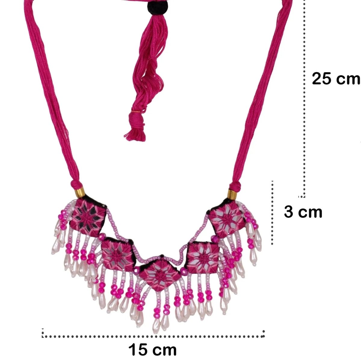 Harper Mirror Classic Multi Color Handmade Bridal Jewelry (Shaadi Set) - 005 - KHOJ.CITY