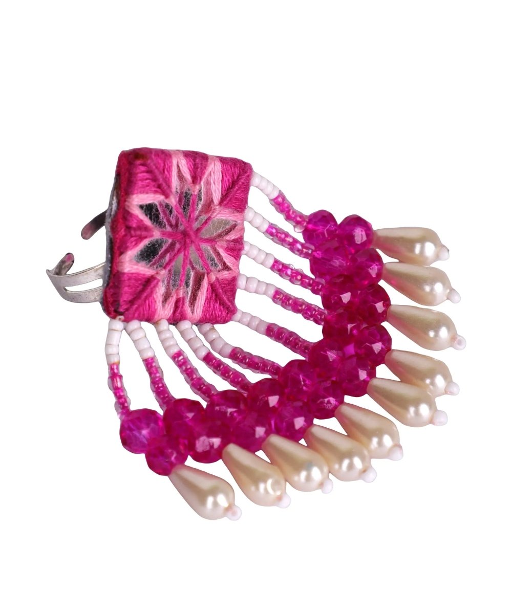 Harper Mirror Classic Multi Color Handmade (Ring) HM - RG - 007 - KHOJ.CITY