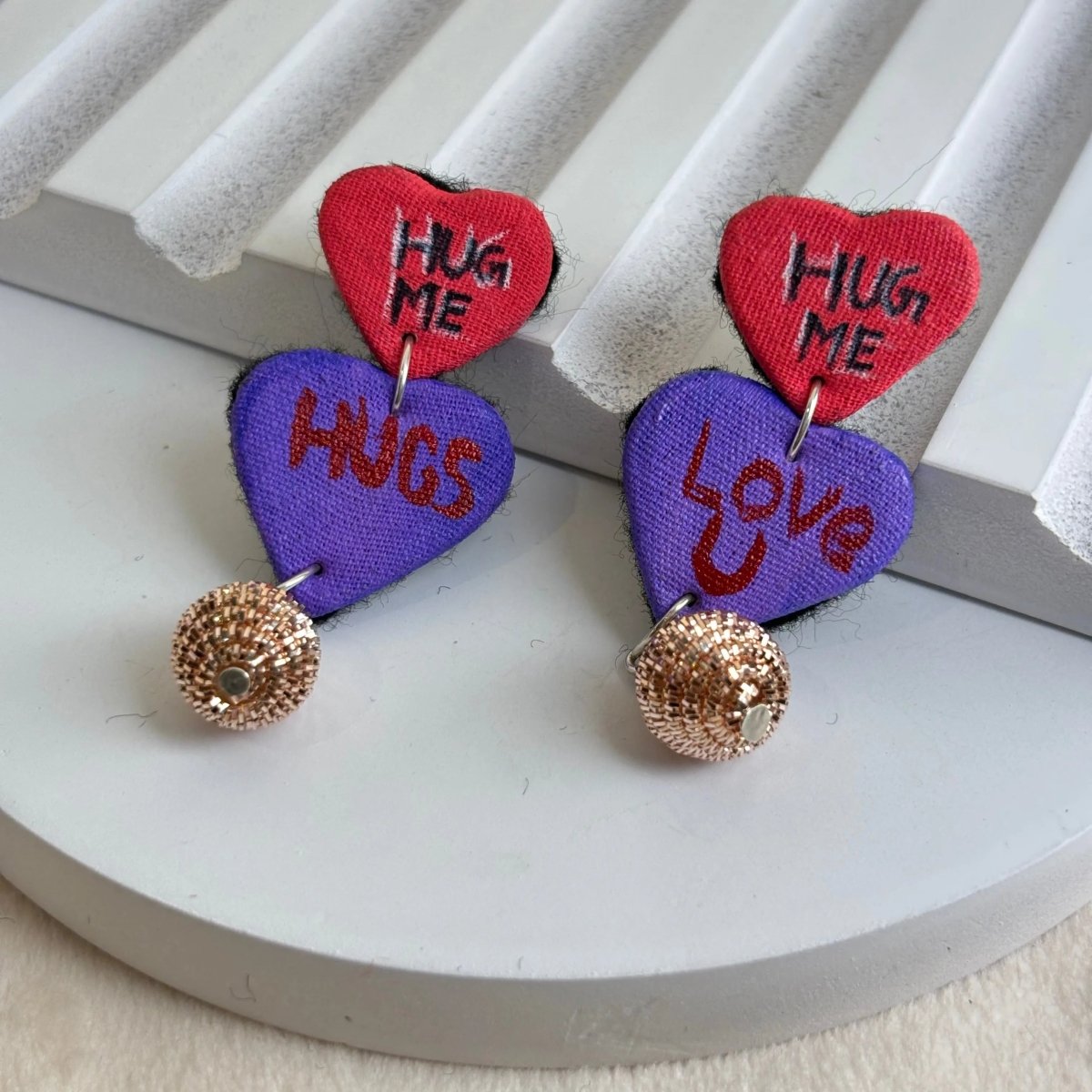 'Hug Me' Bling love (Earrings) HP - ER - 251 - KHOJ.CITY