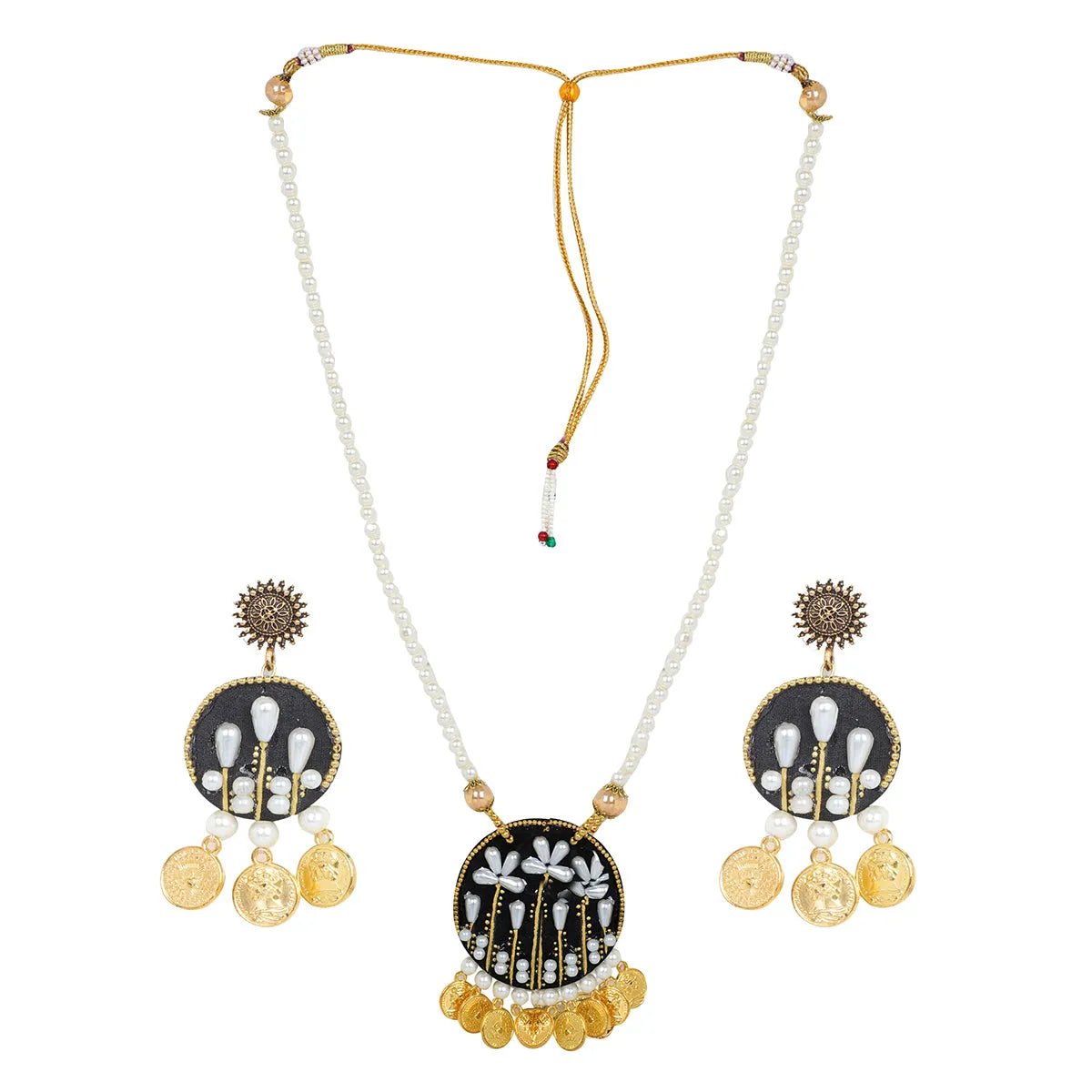 Ivory Classic Multi Color Handmade (Necklace set) HM - NP - KHOJ.CITY