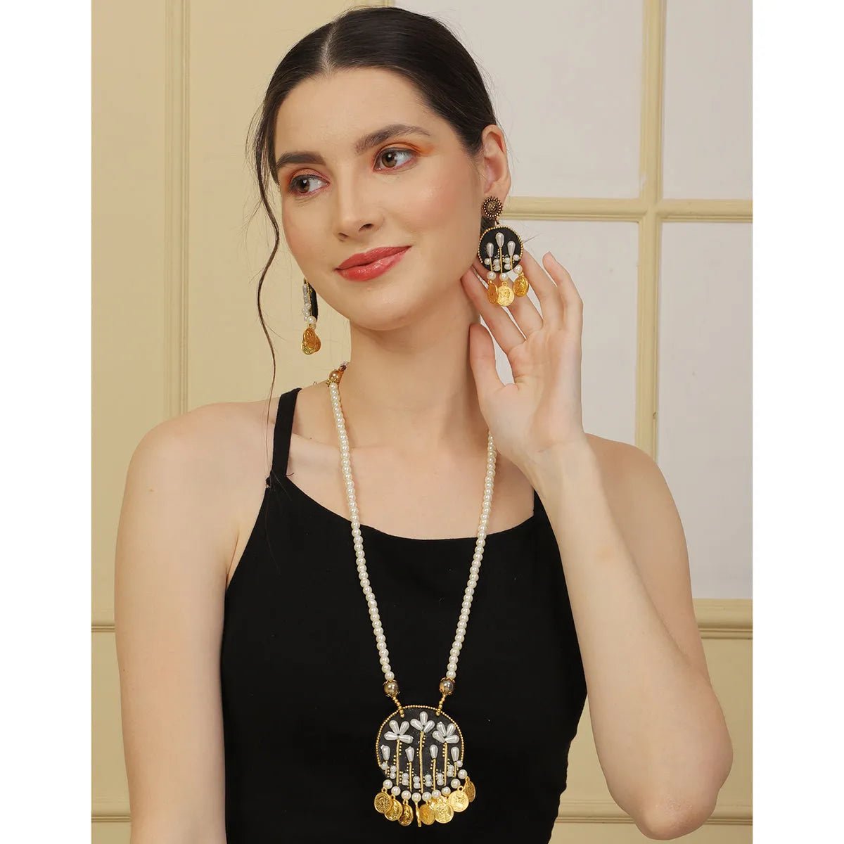 Ivory Classic Multi Color Handmade (Necklace set) HM - NP - KHOJ.CITY