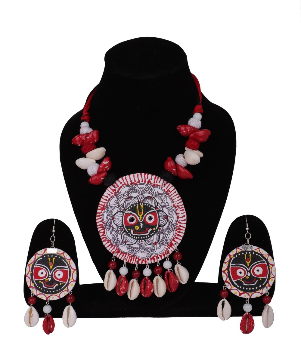 Jagabandhu Traditional Multi Color Hand Painted (Necklace Set) HP - NP - 191 - KHOJ.CITY