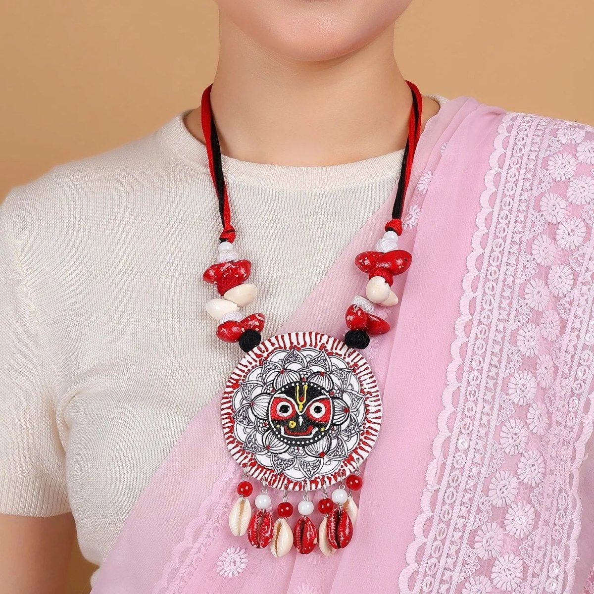 Jagabandhu Traditional Multi Color Hand Painted (Necklace Set) HP - NP - 191 - KHOJ.CITY