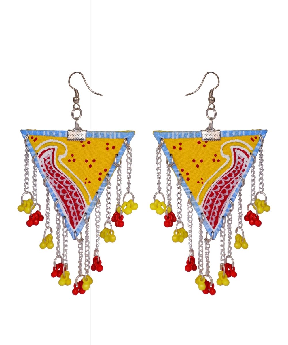 Jalsa Traditional Multi Color Hand Painted Drop (Earrings) HP - ER - 082 - KHOJ.CITY