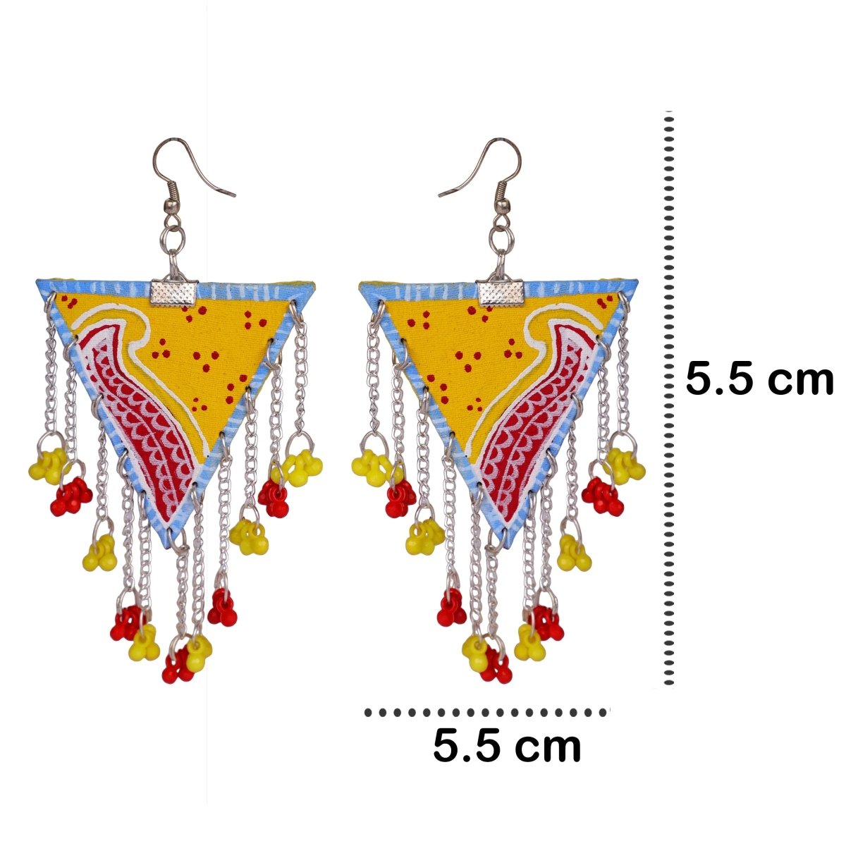 Jalsa Traditional Multi Color Hand Painted Drop (Earrings) HP - ER - 082 - KHOJ.CITY