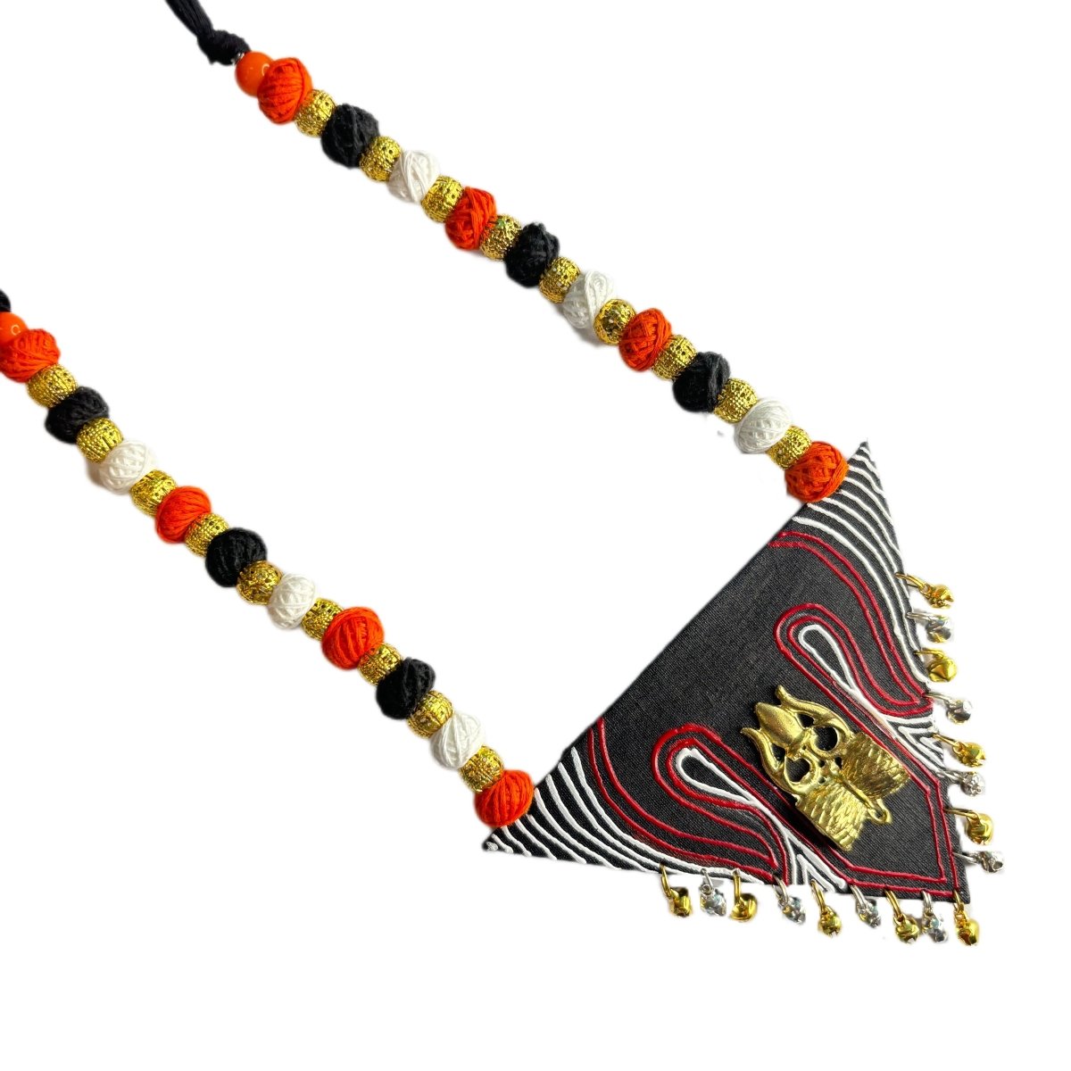 Kaaltrishula Traditional Multi Color Hand Painted (Necklace) HP - NP - 128 - KHOJ.CITY