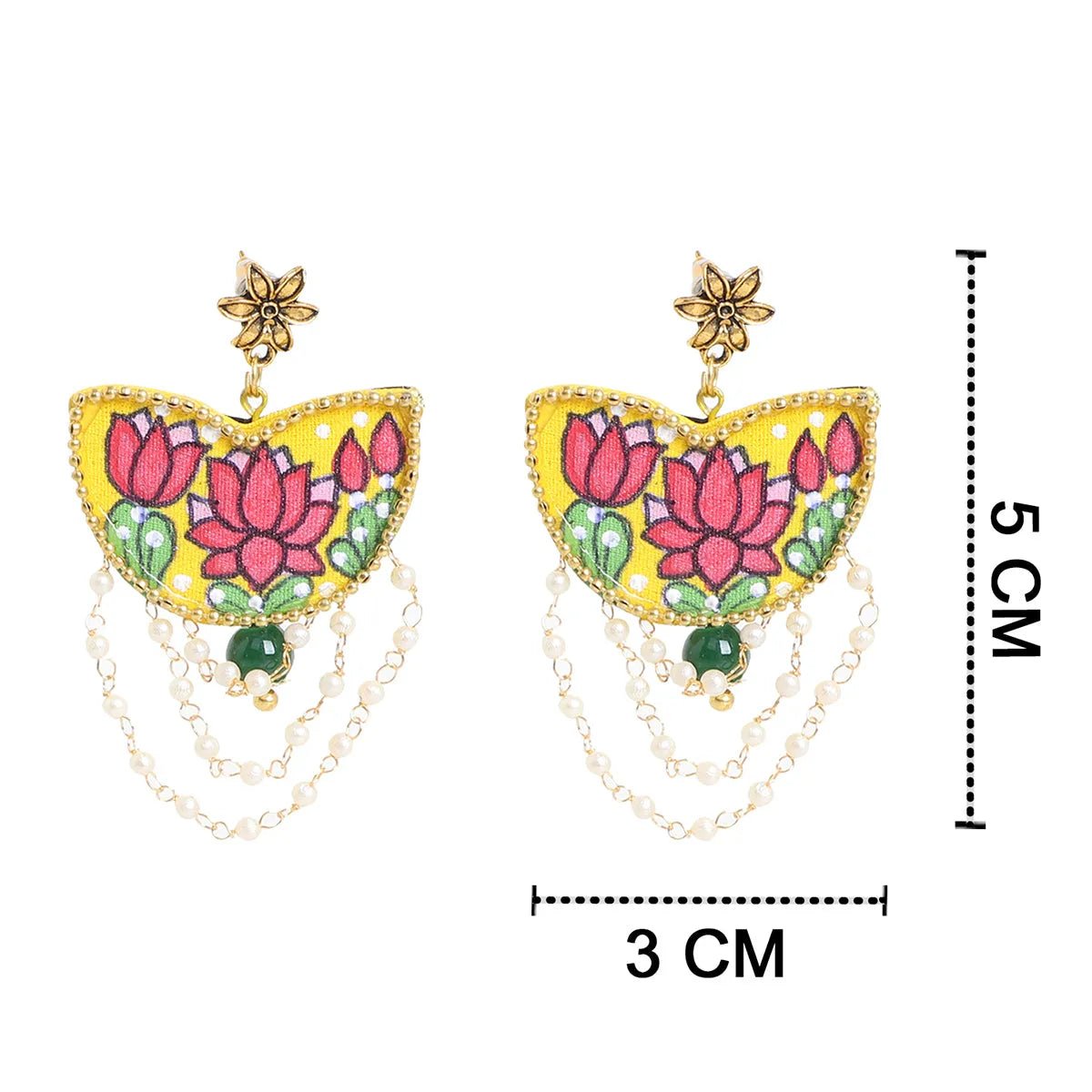 Kaatyayani Haldi Classic Multi Color Handmade Drop (Earrings) HP - ER - 088 - KHOJ.CITY