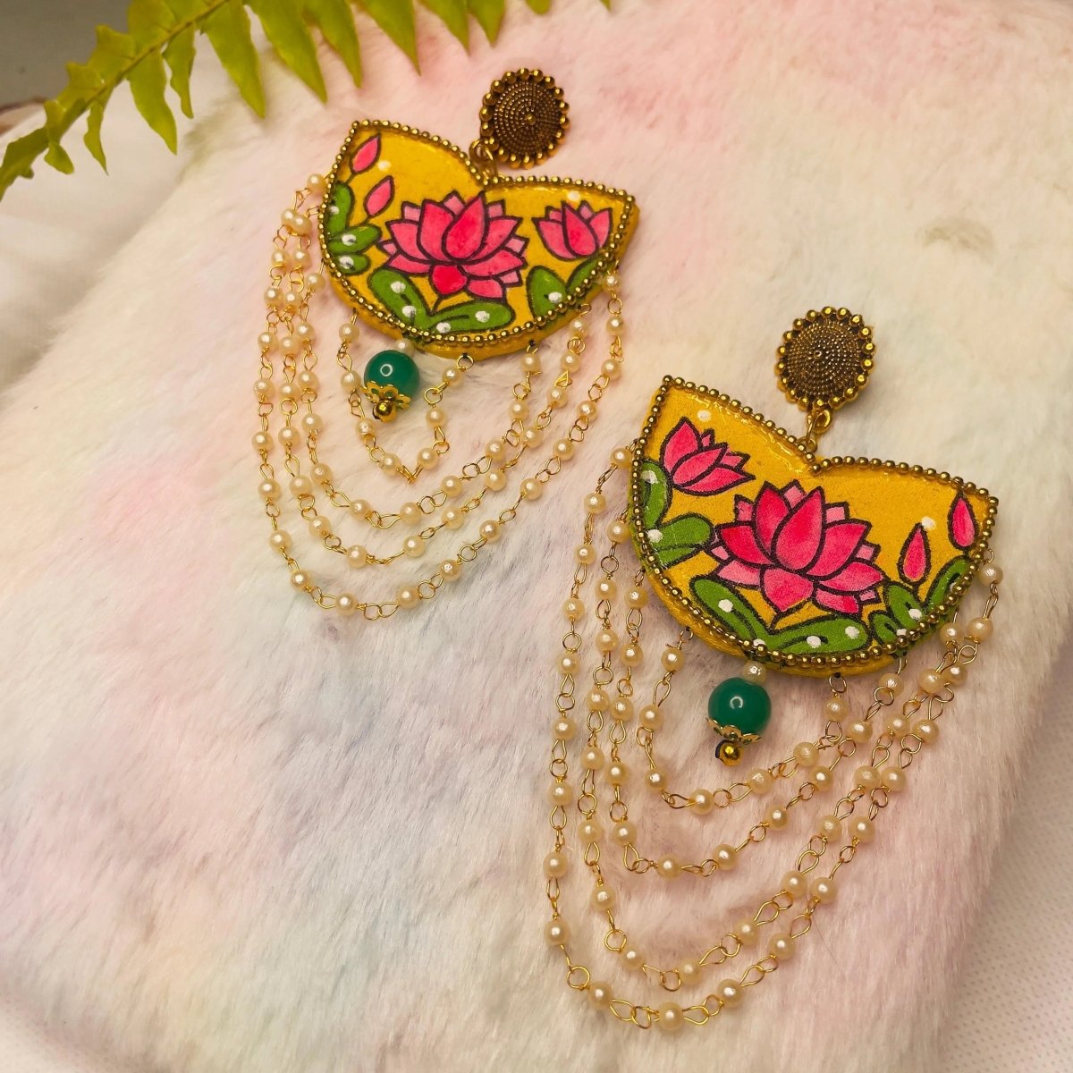 Kaatyayani Haldi Classic Multi Color Handmade Drop (Earrings) HP - ER - 088 - KHOJ.CITY