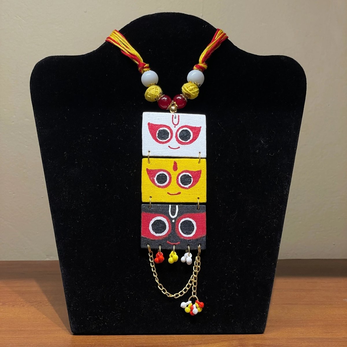 Keshava Puri Jagannath Traditional Multi Color Hand Painted (Necklace) HP - NP - 149 - KHOJ.CITY