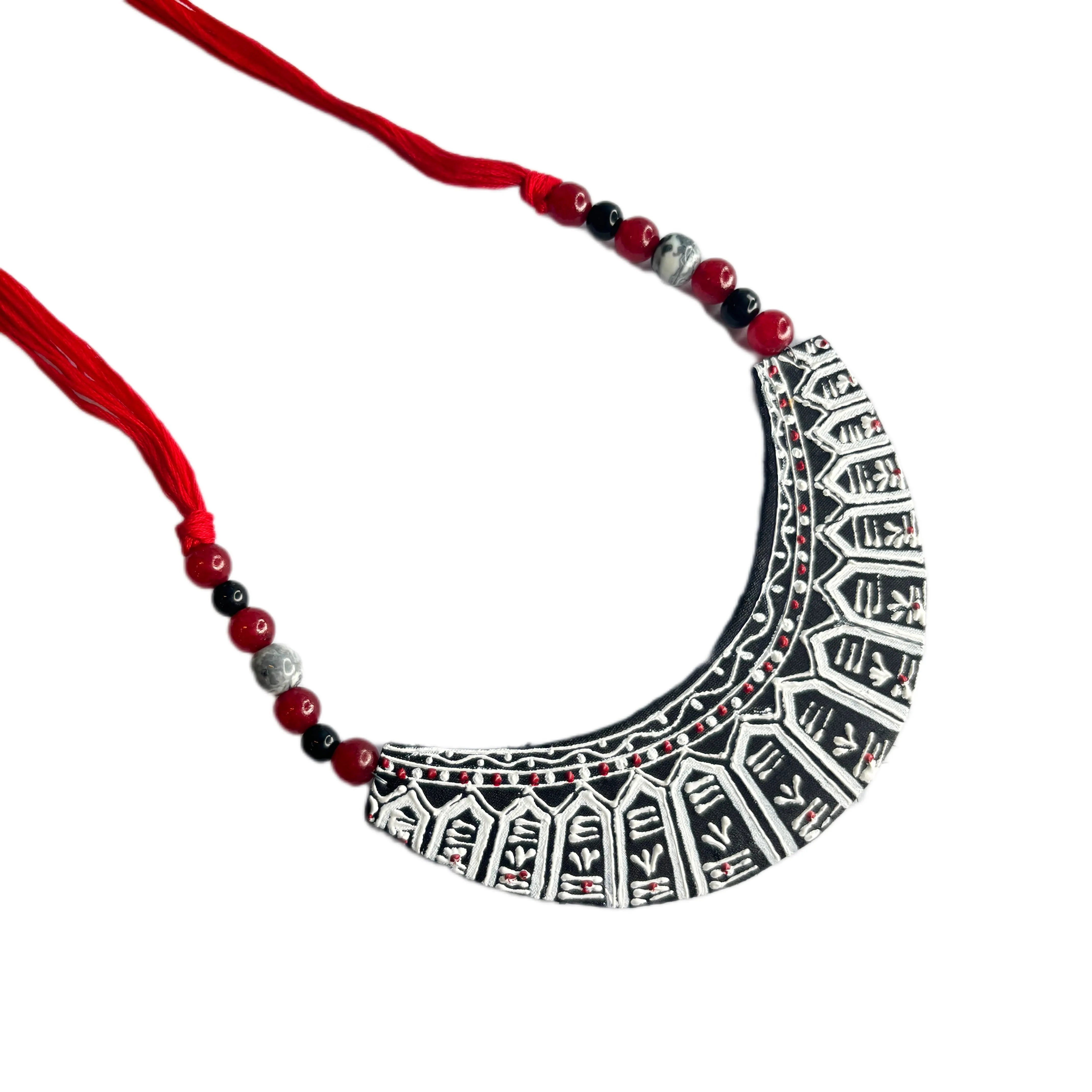 khoj city Chandravati Classic Multi Color Hand Painted (Necklace) HP-NP-024