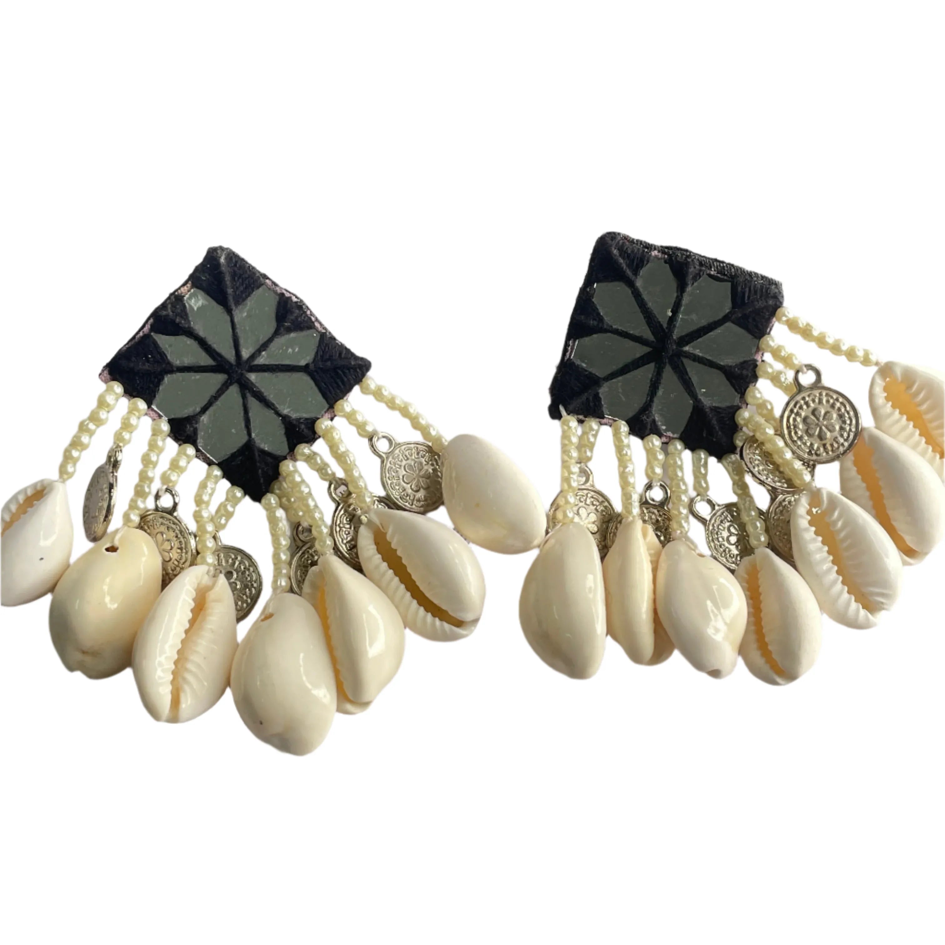 Ebony Multi Color Handmade Drop (Earrings) HM-ER-022 - KHOJ.CITY