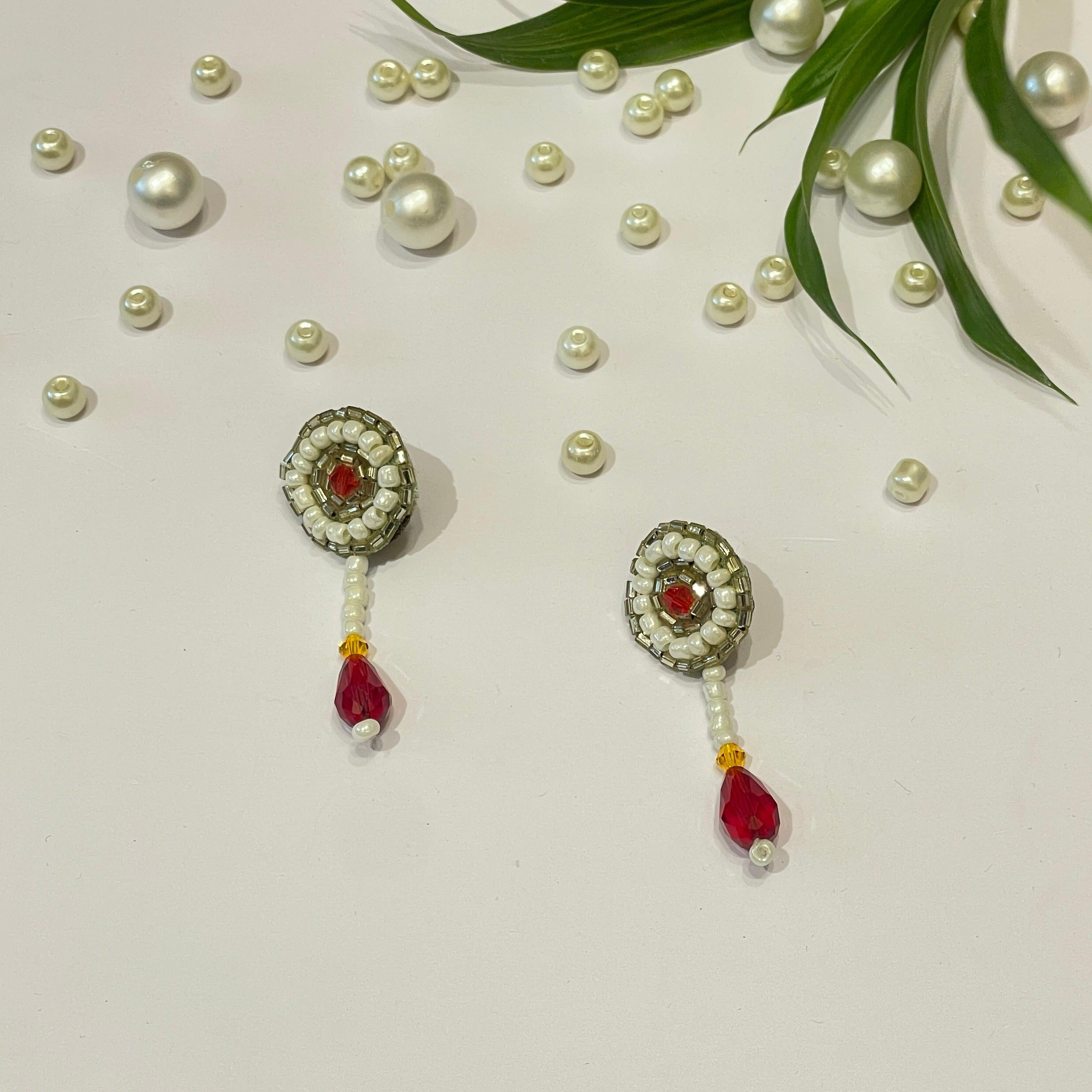 Handmade Embroidered (Earring) UNITED BY CRAFT - 272 - KHOJ.CITY