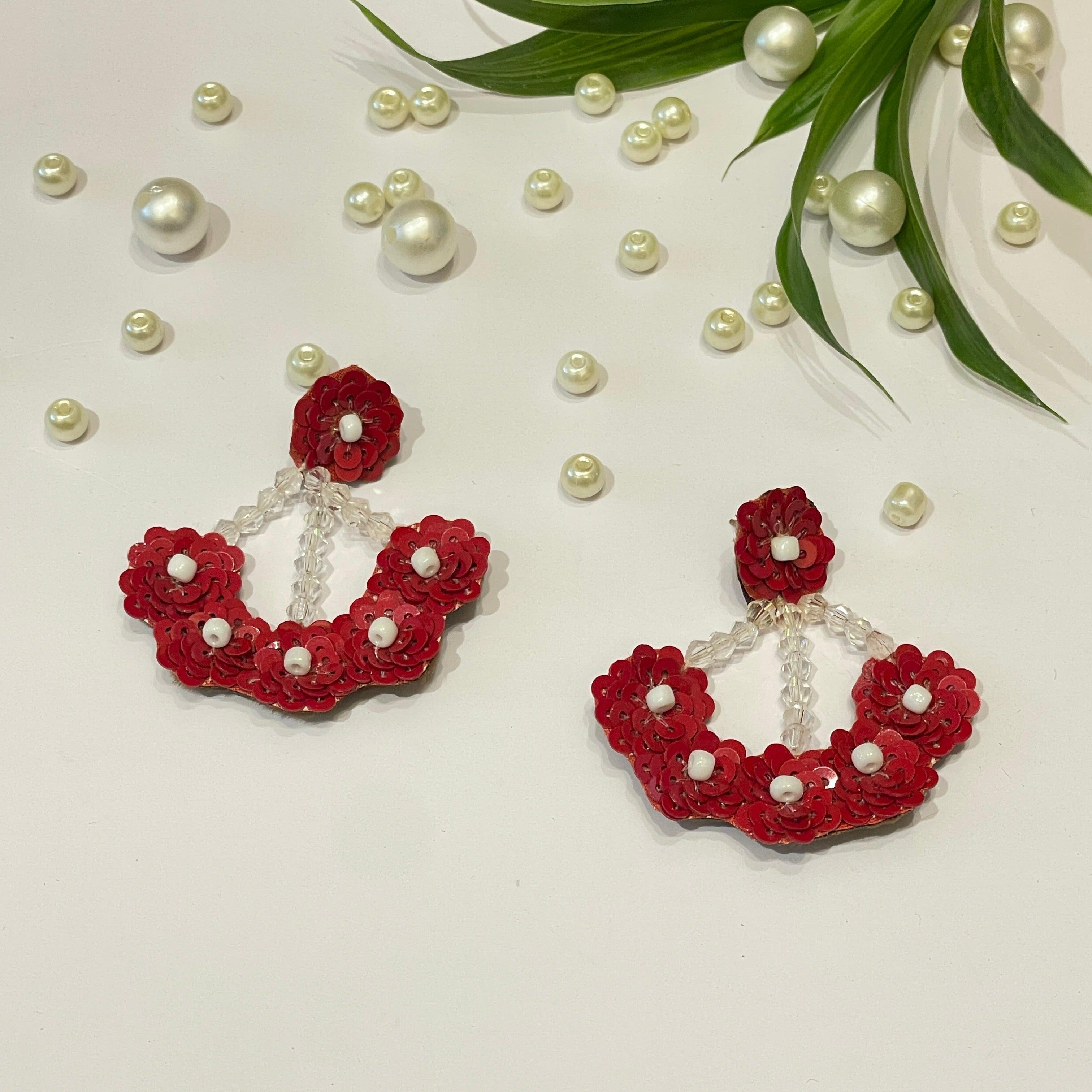 Handmade Embroidered (Earring) UNITED BY CRAFT - 273 - KHOJ.CITY