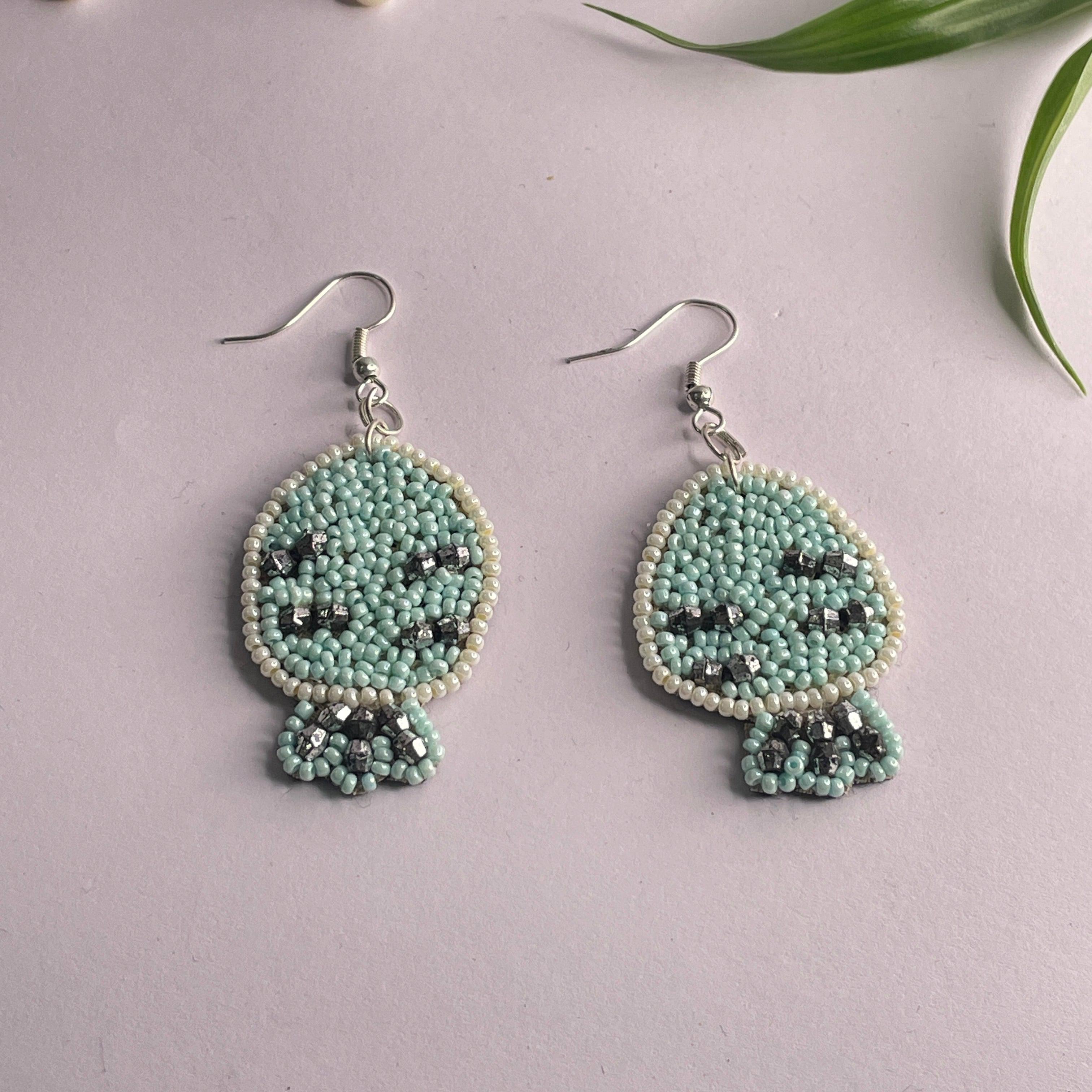 Handmade Embroidered (Earring ) United By Craft - 484 - KHOJ.CITY