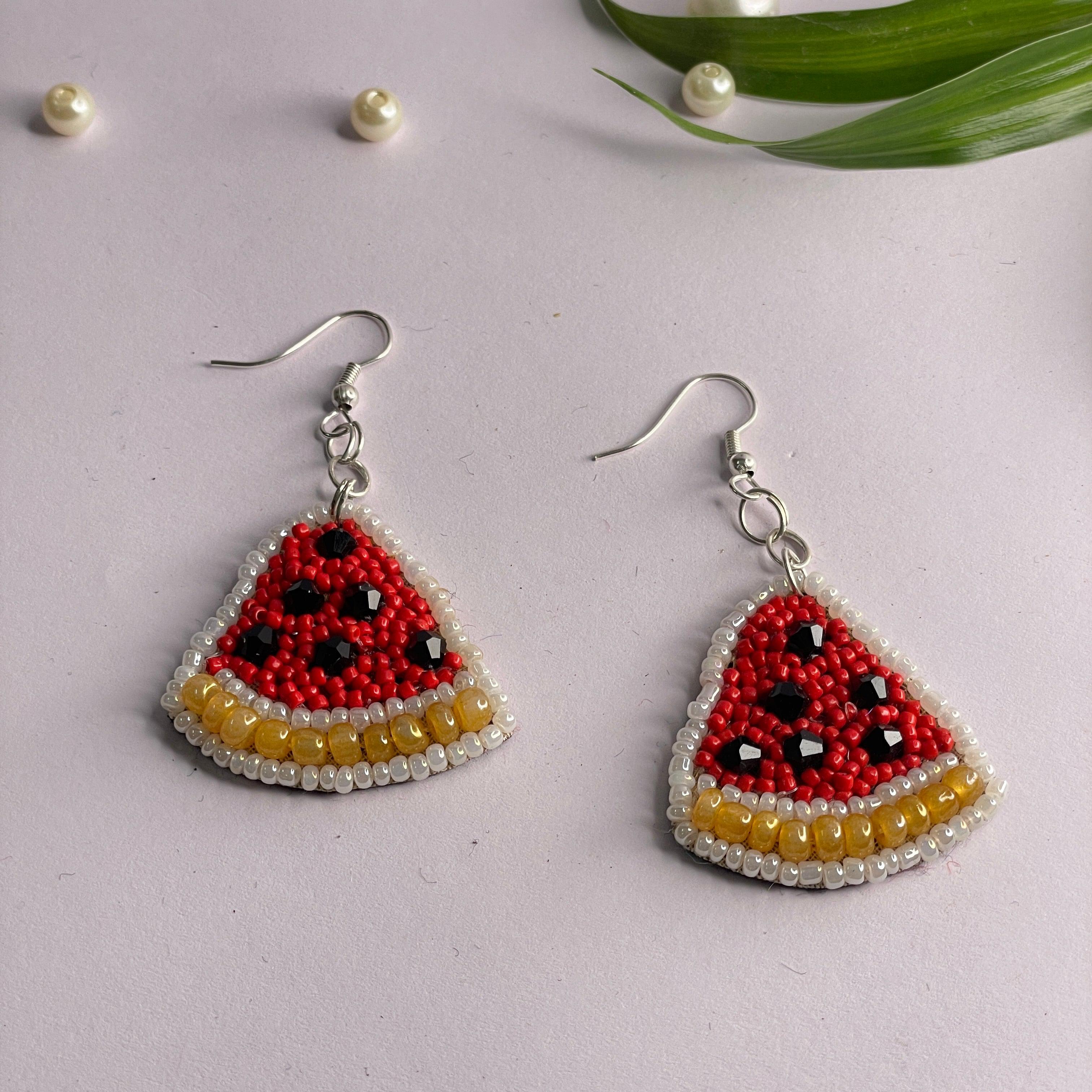 Handmade Embroidered (Earring ) United By Craft - 492 - KHOJ.CITY