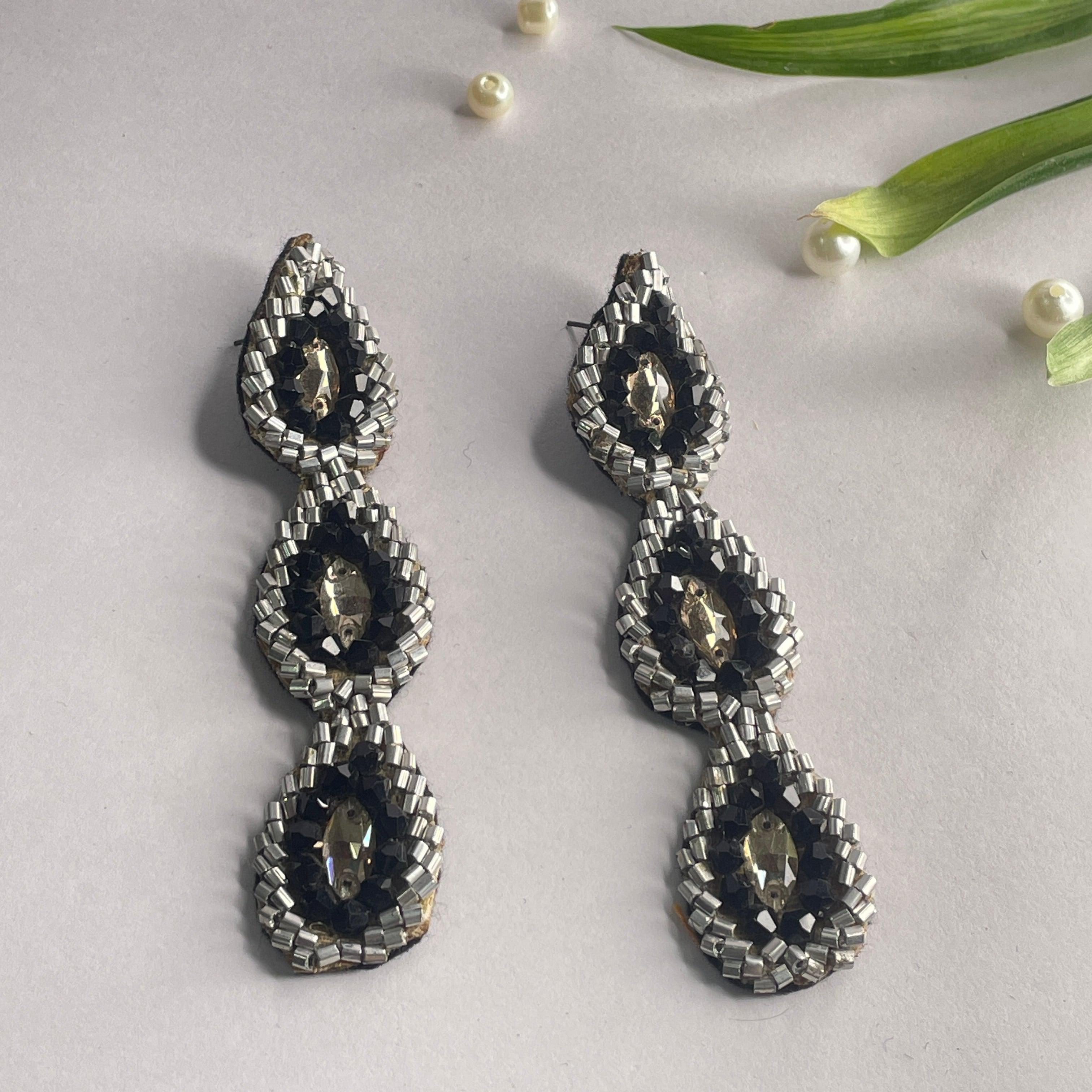 Handmade Embroidered (Earring ) United By Craft - 537 - KHOJ.CITY