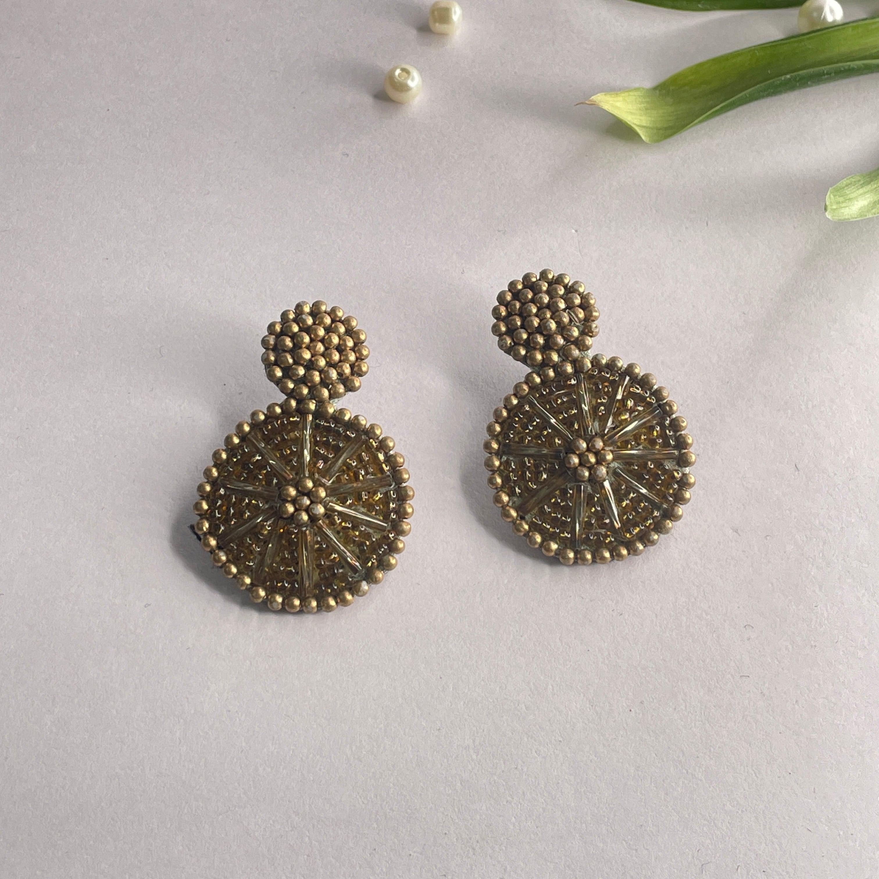 Handmade Embroidered (Earring ) United By Craft - 542 - KHOJ.CITY
