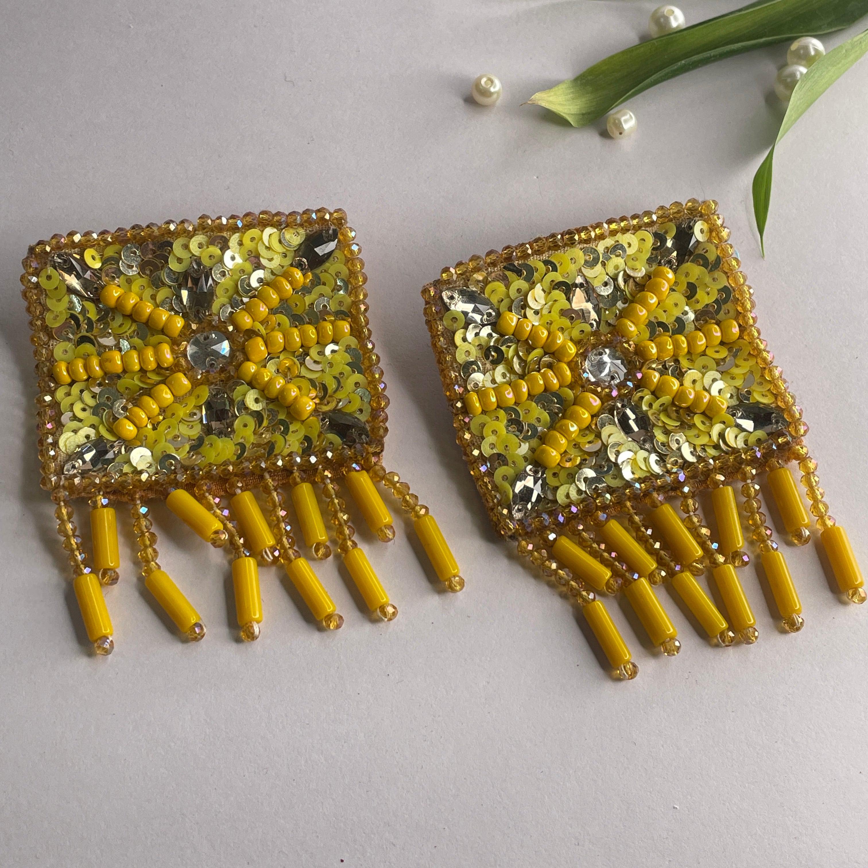 Handmade Embroidered (Earring ) United By Craft - 557 - KHOJ.CITY