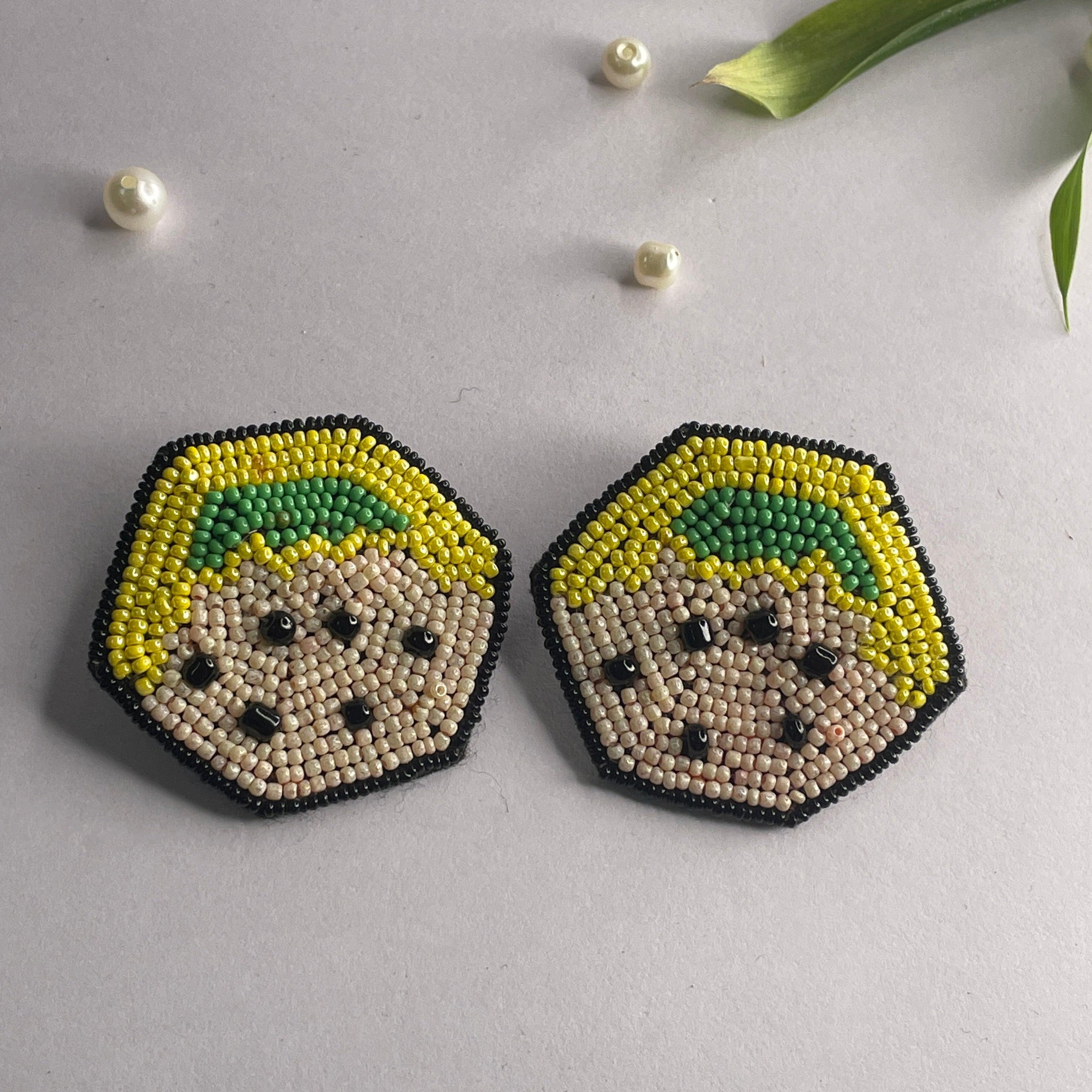 Handmade Embroidered (Earring ) United By Craft - 614 - KHOJ.CITY