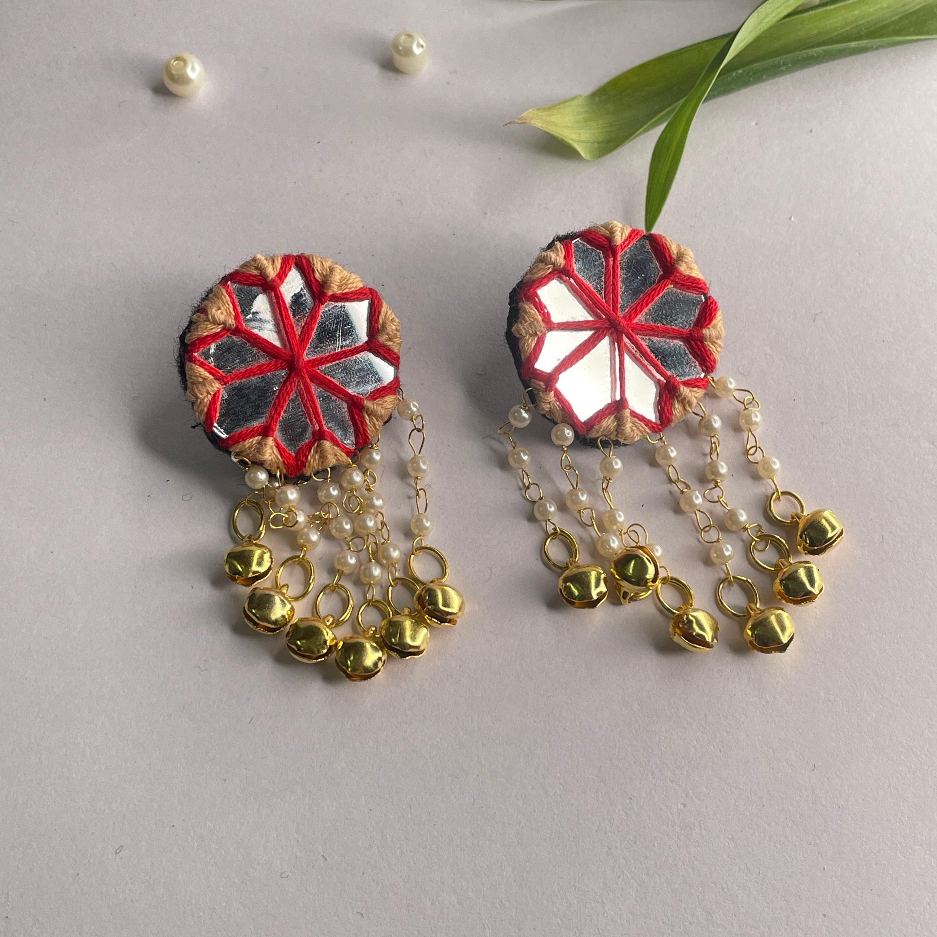 Oxidised Charms Multi Color Handmade Drop (Earrings) HM-ER-029 - KHOJ.CITY