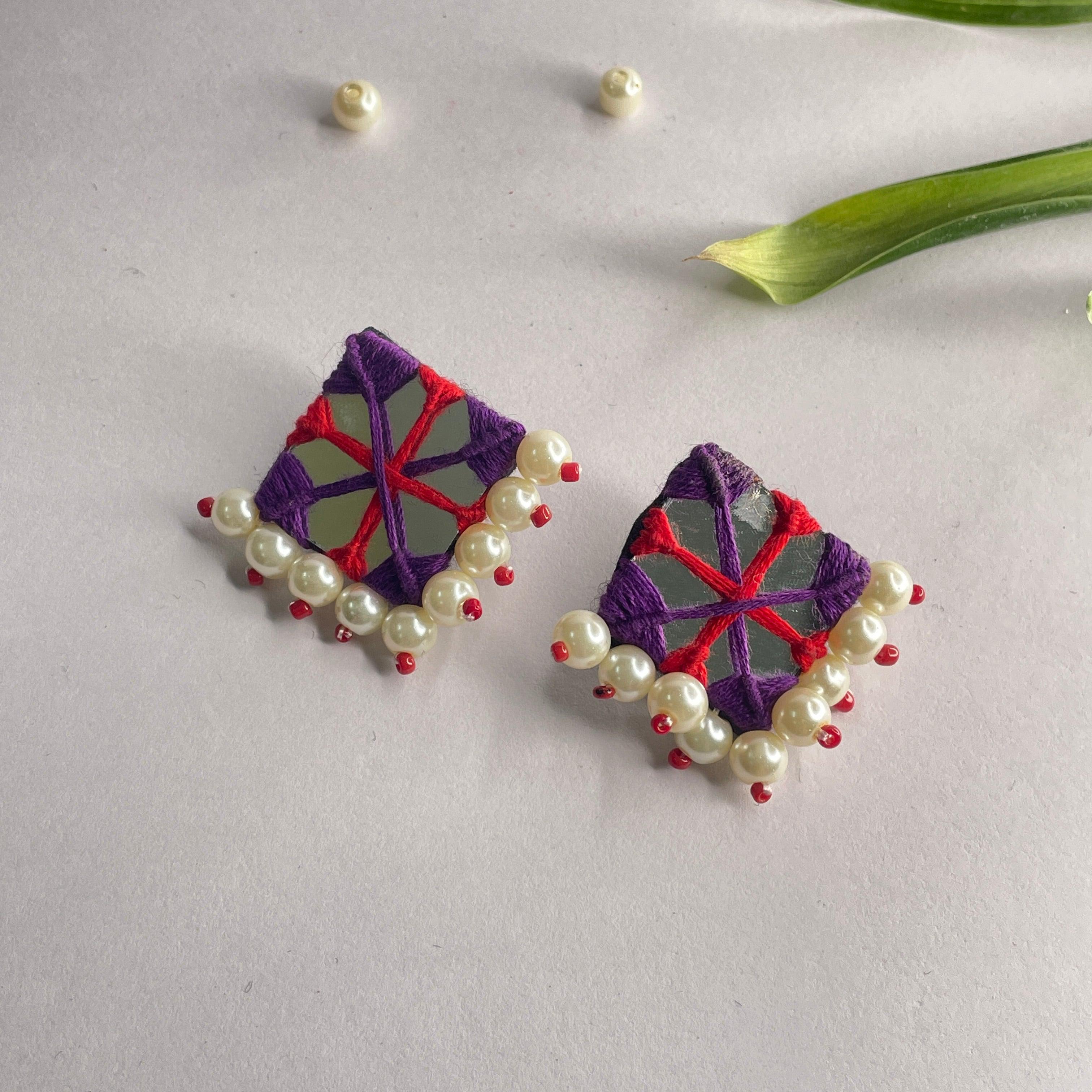 Oxidised Charms Multi Color Handmade Drop (Earrings) HM-ER-031 - KHOJ.CITY