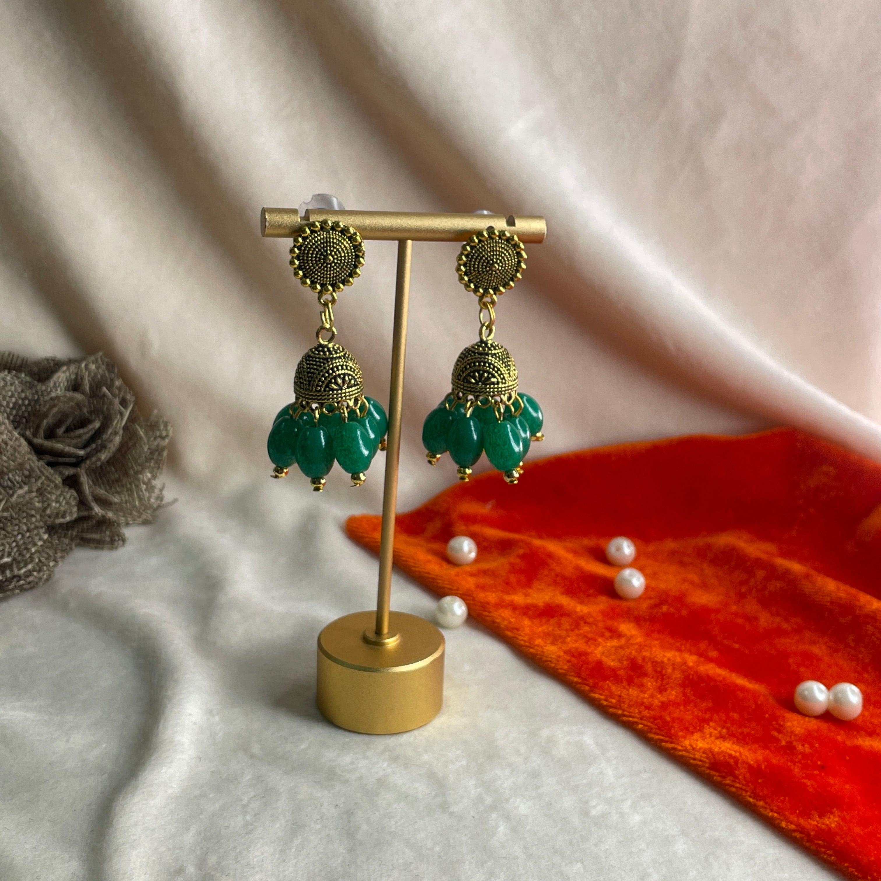 Oxidised Charms Multi Color Handmade Drop (Earrings) HM-ER-043 - KHOJ.CITY