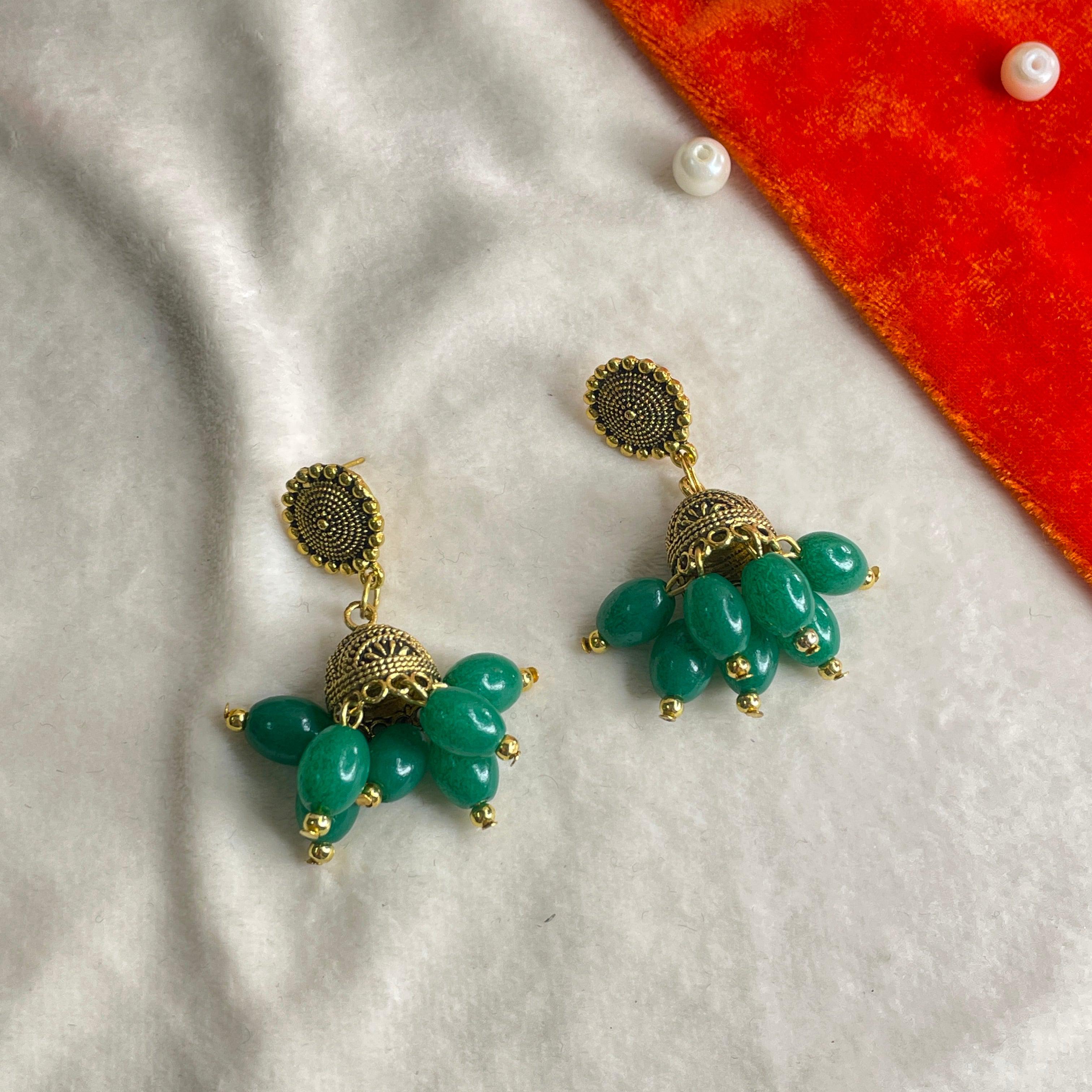 Oxidised Charms Multi Color Handmade Drop (Earrings) HM-ER-043 - KHOJ.CITY