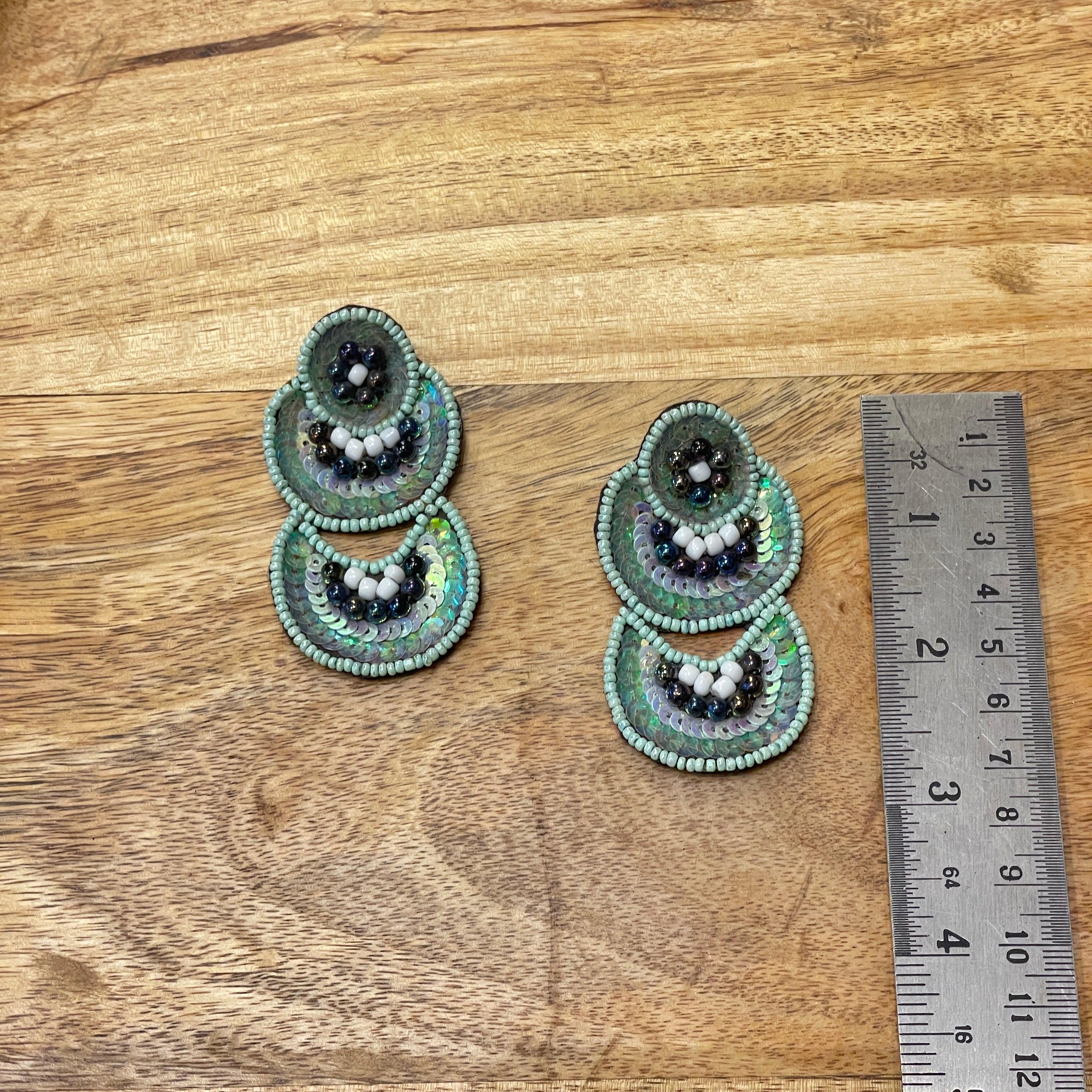 Handmade Embroidered (Earring ) United By Craft - 028 - KHOJ.CITY