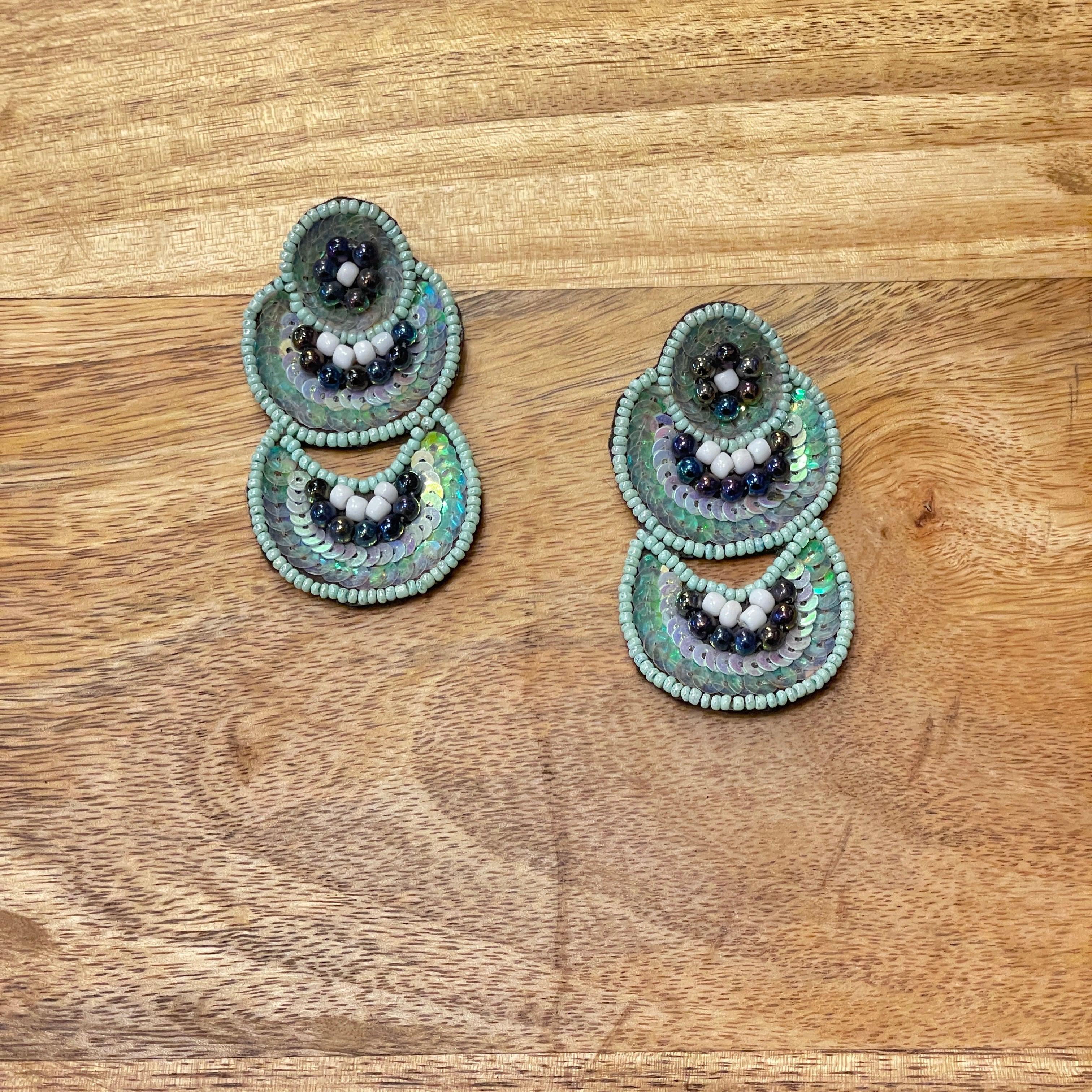Handmade Embroidered (Earring ) United By Craft - 028 - KHOJ.CITY