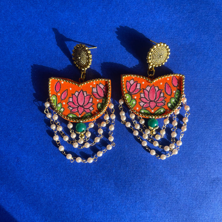Kaatyayani Traditional Orange Handmade Drop (Earrings) HP-ER-