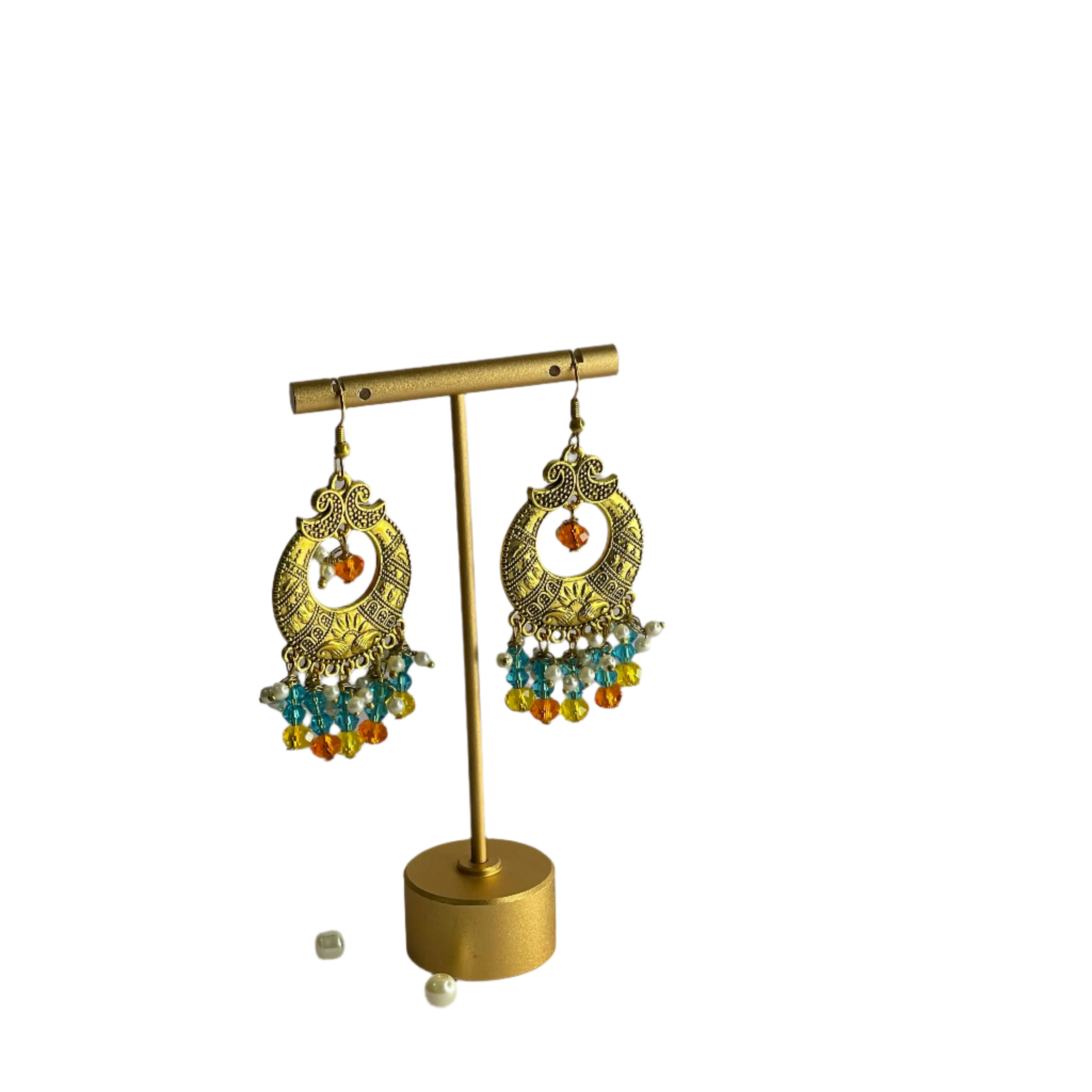 Oxidised Charms Multi Color Handmade Drop (Earrings) HM-ER-003 - KHOJ.CITY