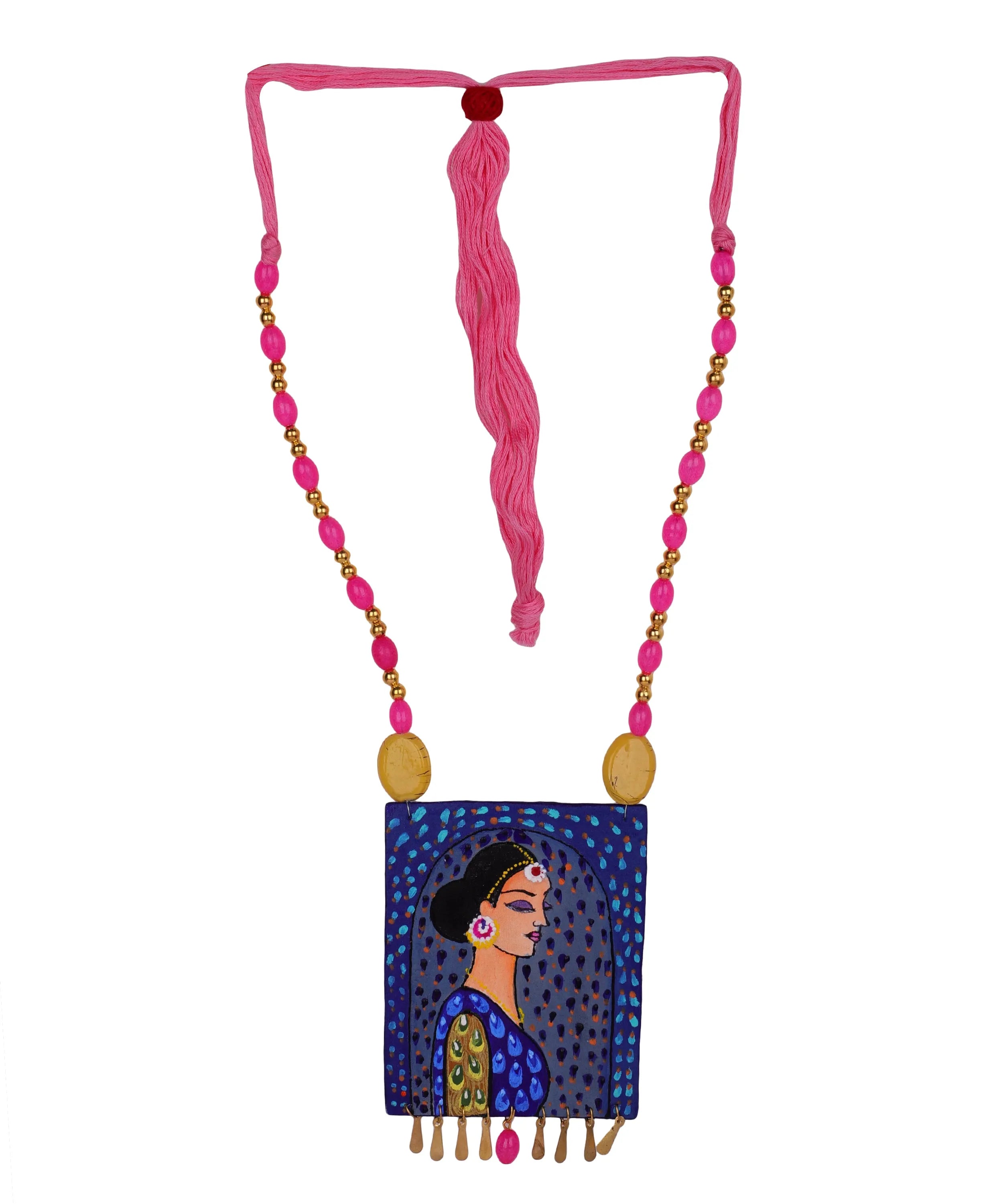 Saundarya Classic Multi Color Hand Painted (Necklace) HP-NP-092 - KHOJ.CITY