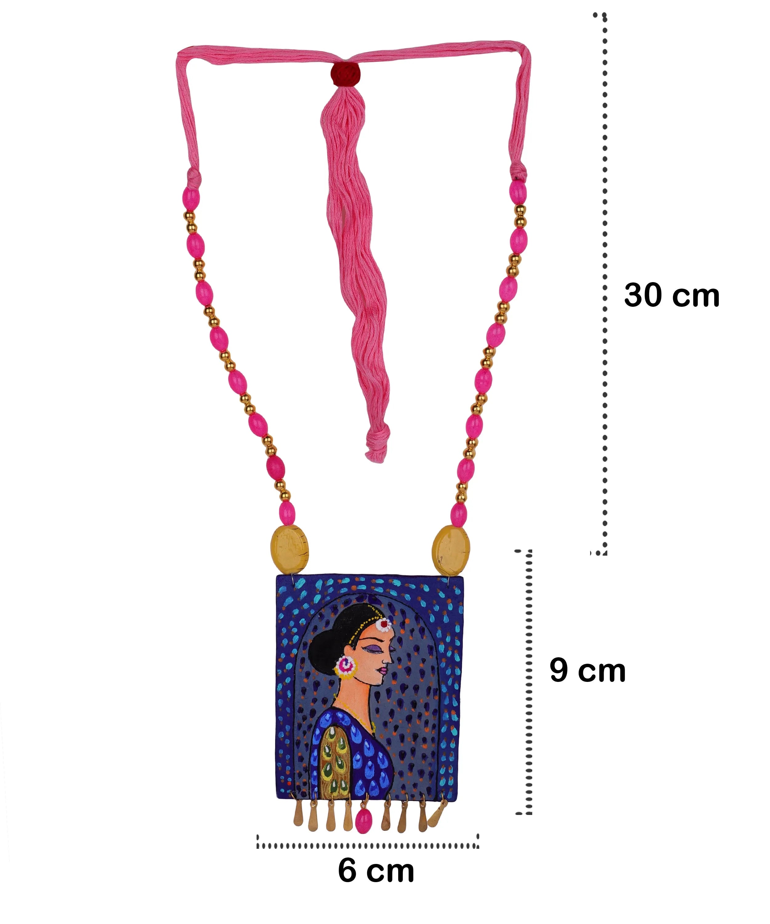 Saundarya Classic Multi Color Hand Painted (Necklace) HP-NP-092 - KHOJ.CITY
