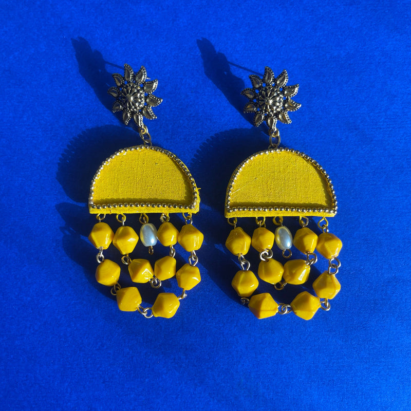 khoj city Yellow Dome Handcrafted (Earrings)