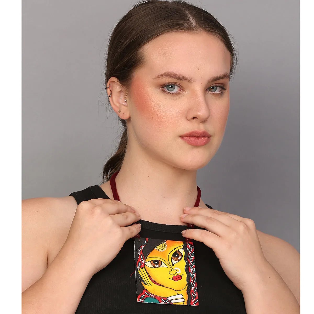 Laajo Classic Multi Color Hand Painted (Necklace) HP - NP - 056 - KHOJ.CITY
