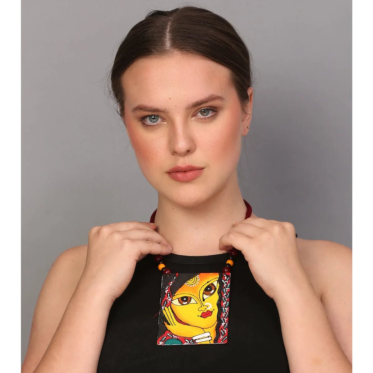 Laajo Classic Multi Color Hand Painted (Necklace) HP - NP - 056 - KHOJ.CITY