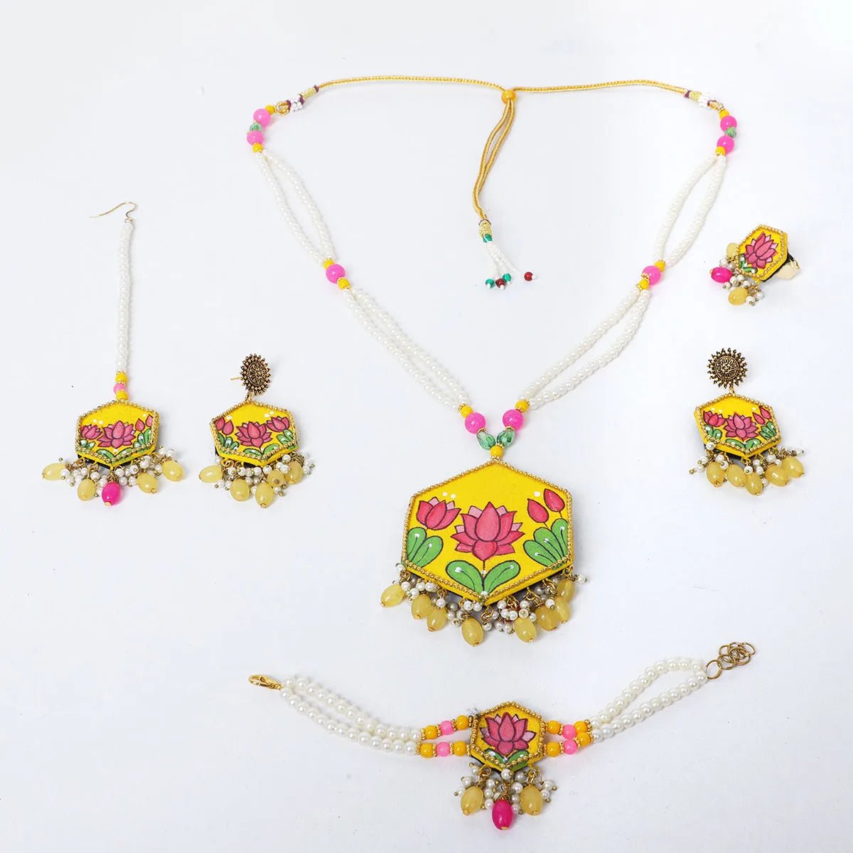 Lily Classic Hand Painted Handmade (Shaadi set) - KHOJ.CITY