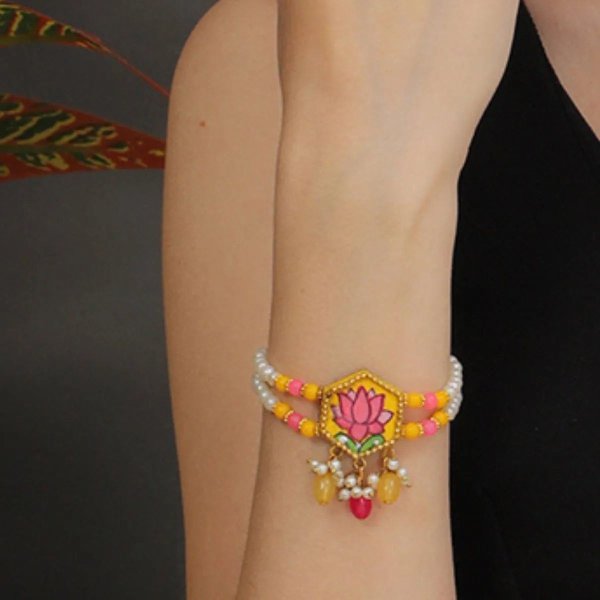 Lily Classic Multi Color Hand Painted (Bracelet) HP - BR - KHOJ.CITY