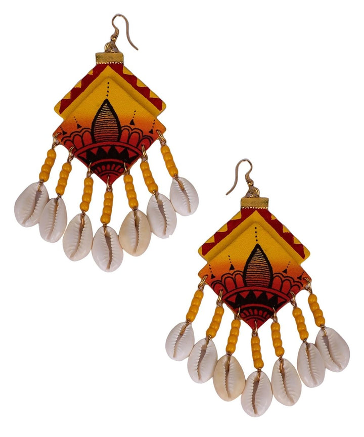 Mahal Bohemian Multi Color Hand Painted Drop (Earrings) HP-ER-097